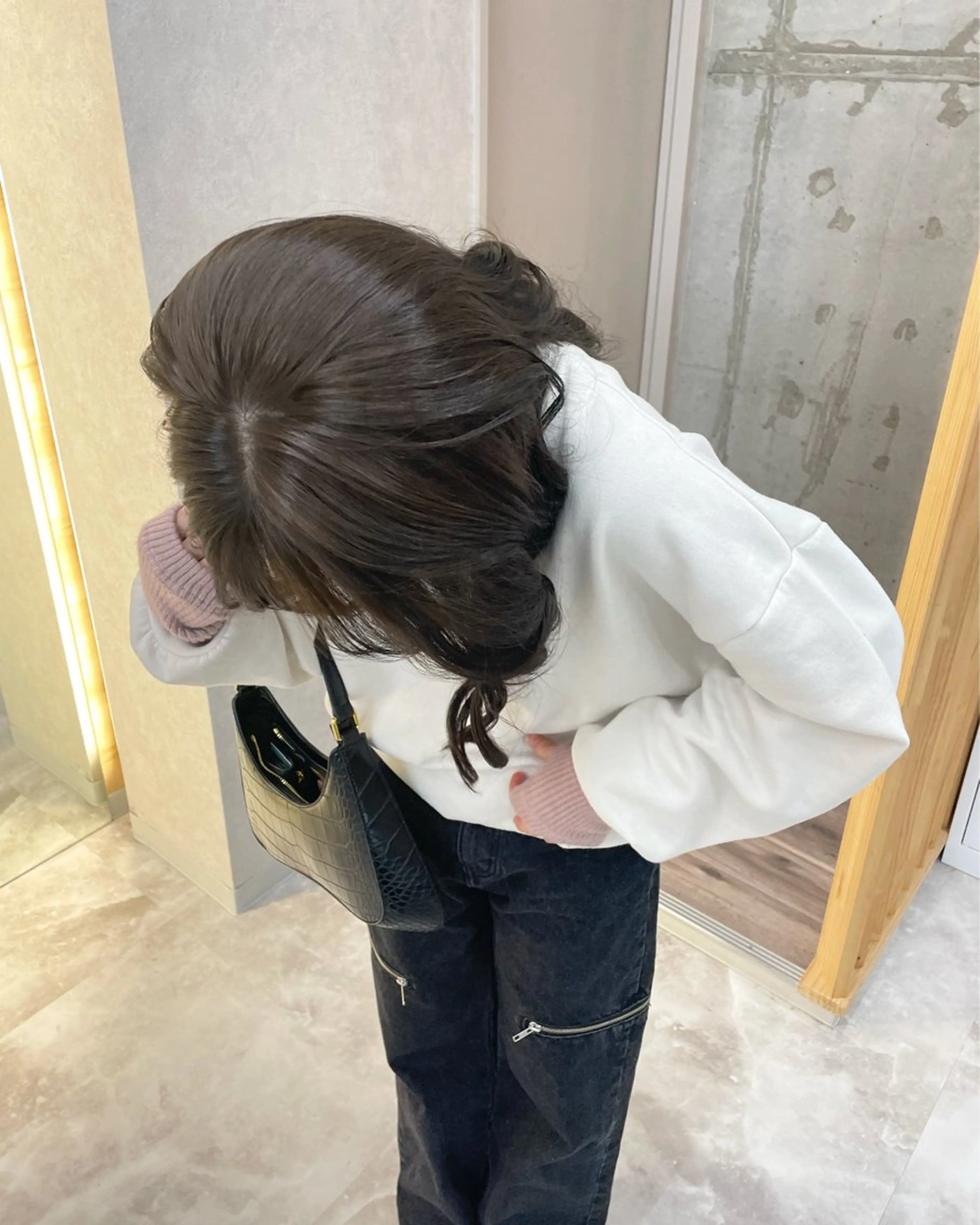 ロング カラー ベージュカラー ブリーチ 透明感カラー ブリーチなしカラー オリーブベージュ ブリーチ/ベージュ 💕/momoaのヘアスタイル