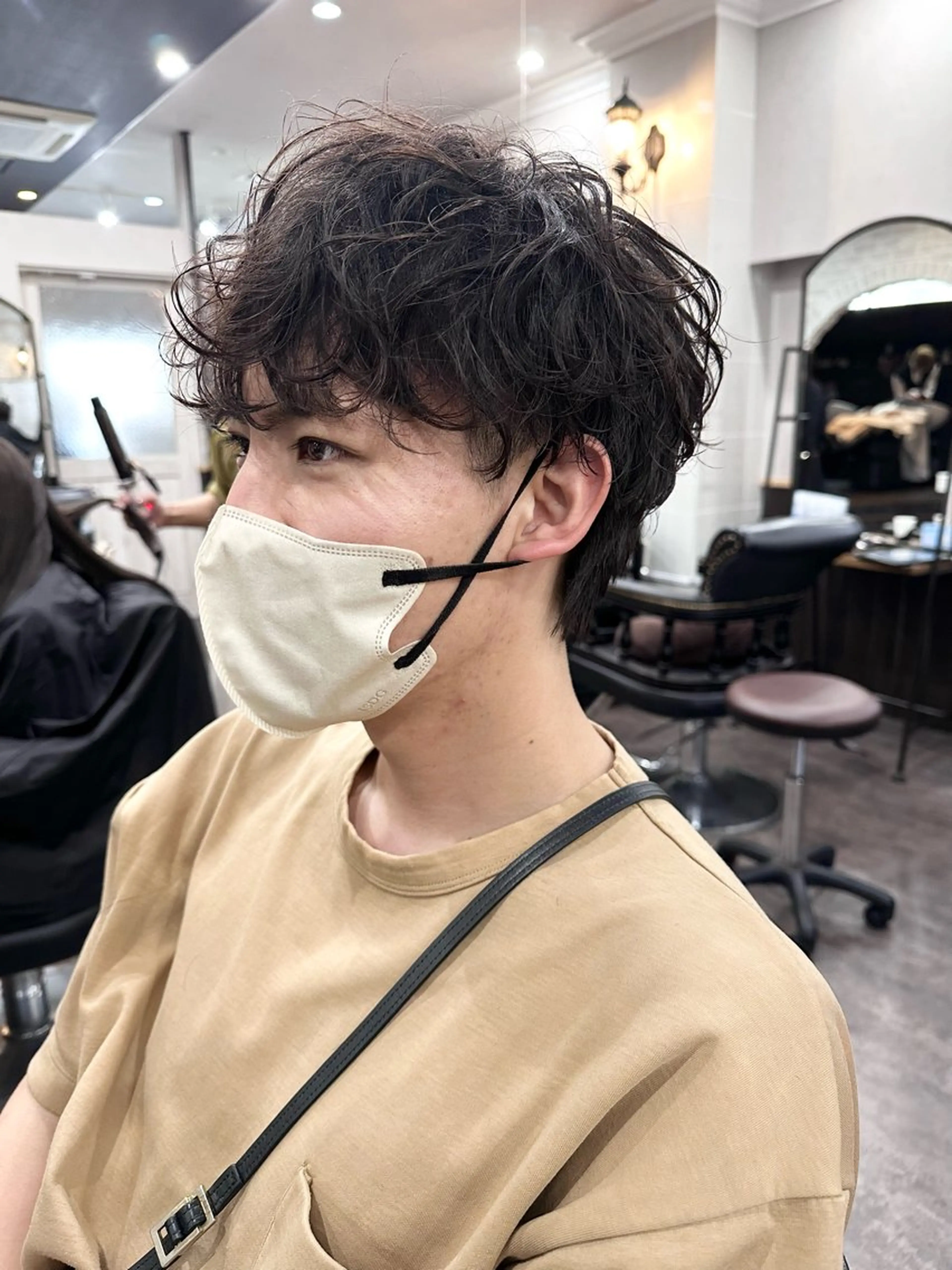 【3回目まで使える】メンズカット+ニュアンスパーマ+ReFaマイクロバブル泉+最新トリートメント【¥8600】の写真