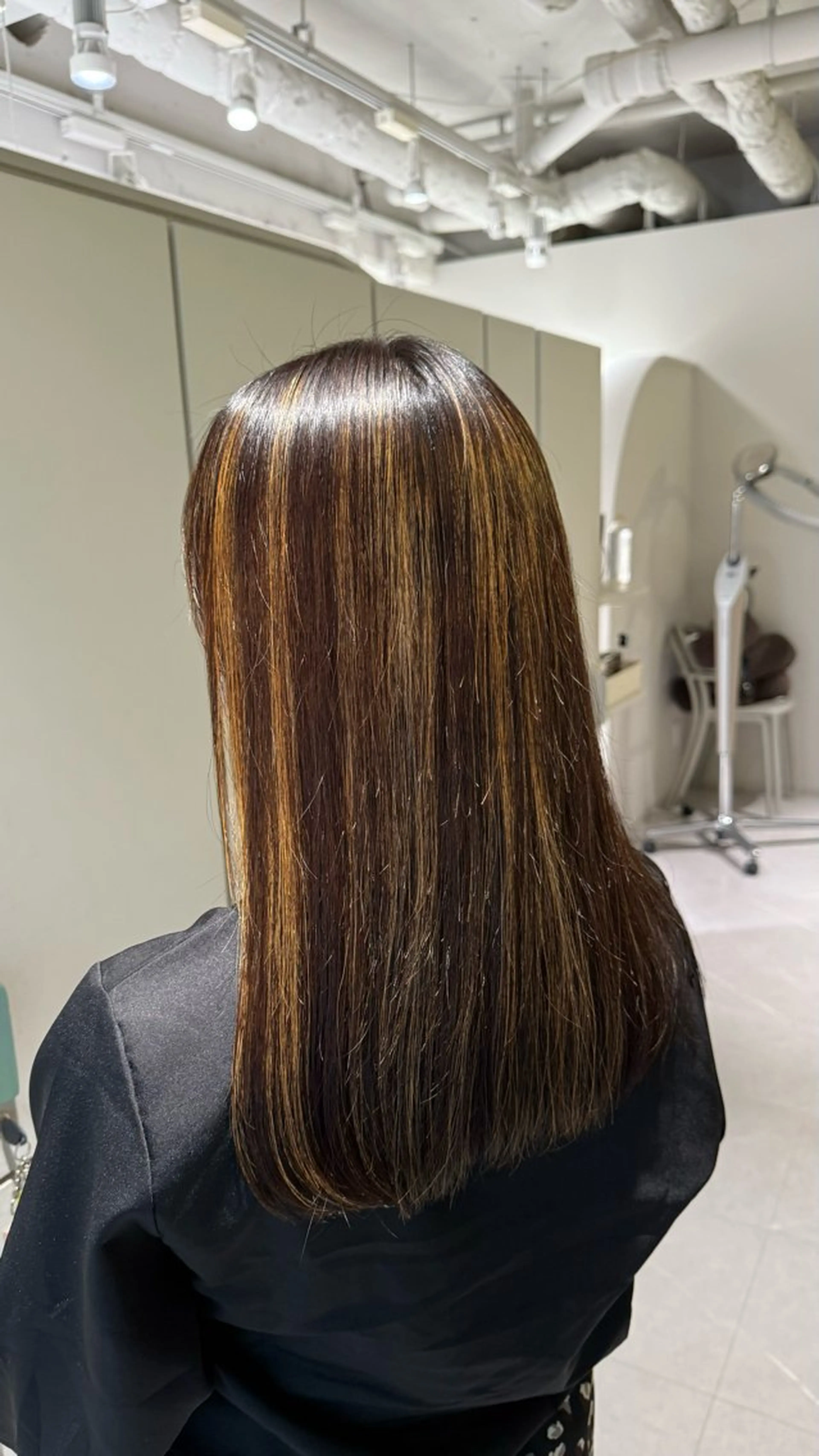 ロング ヘアカラー 髪質改善/暖色カラー /レイヤーカット/翠のヘアスタイル
