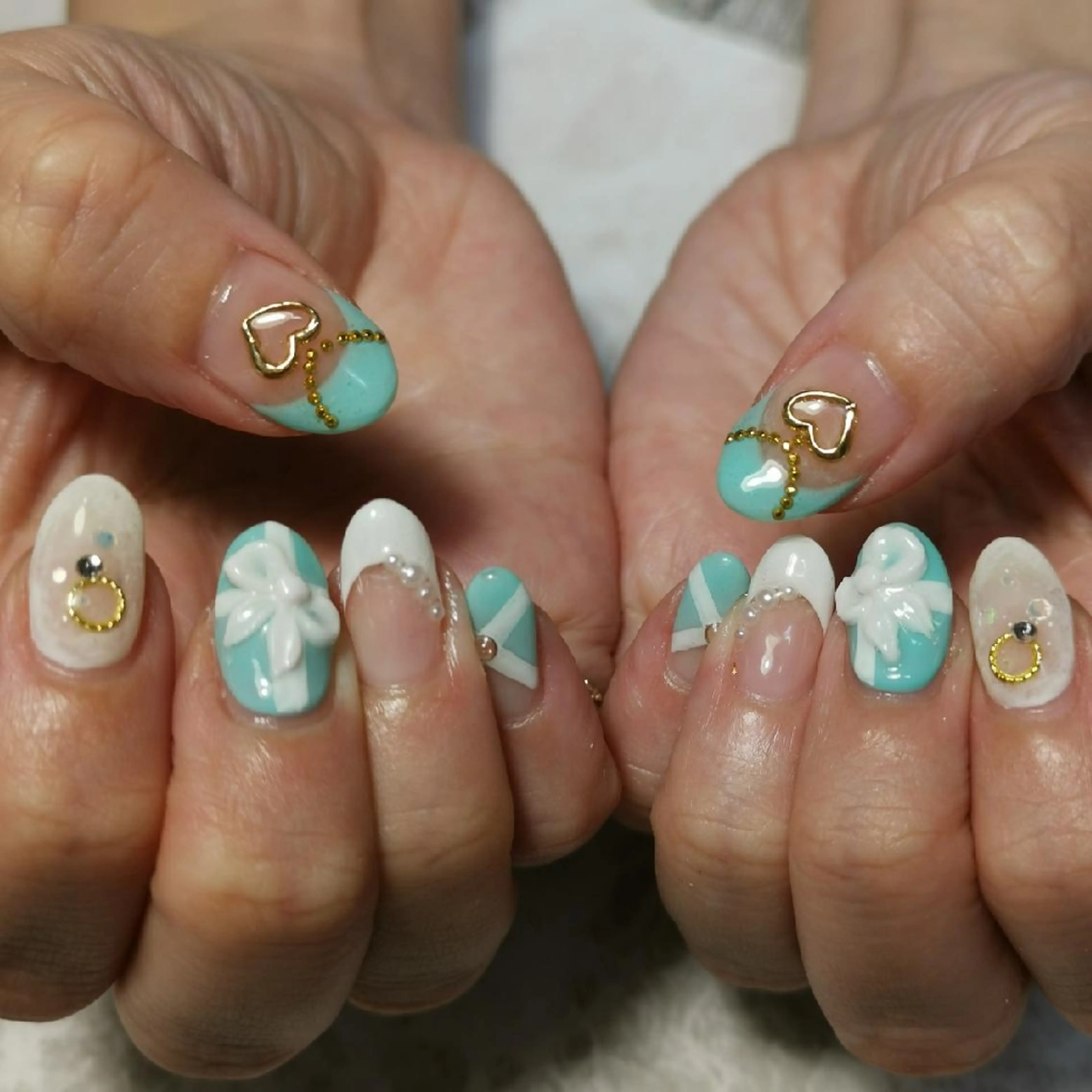 ネイル ハート ハンドネイル reve あやののネイルデザイン