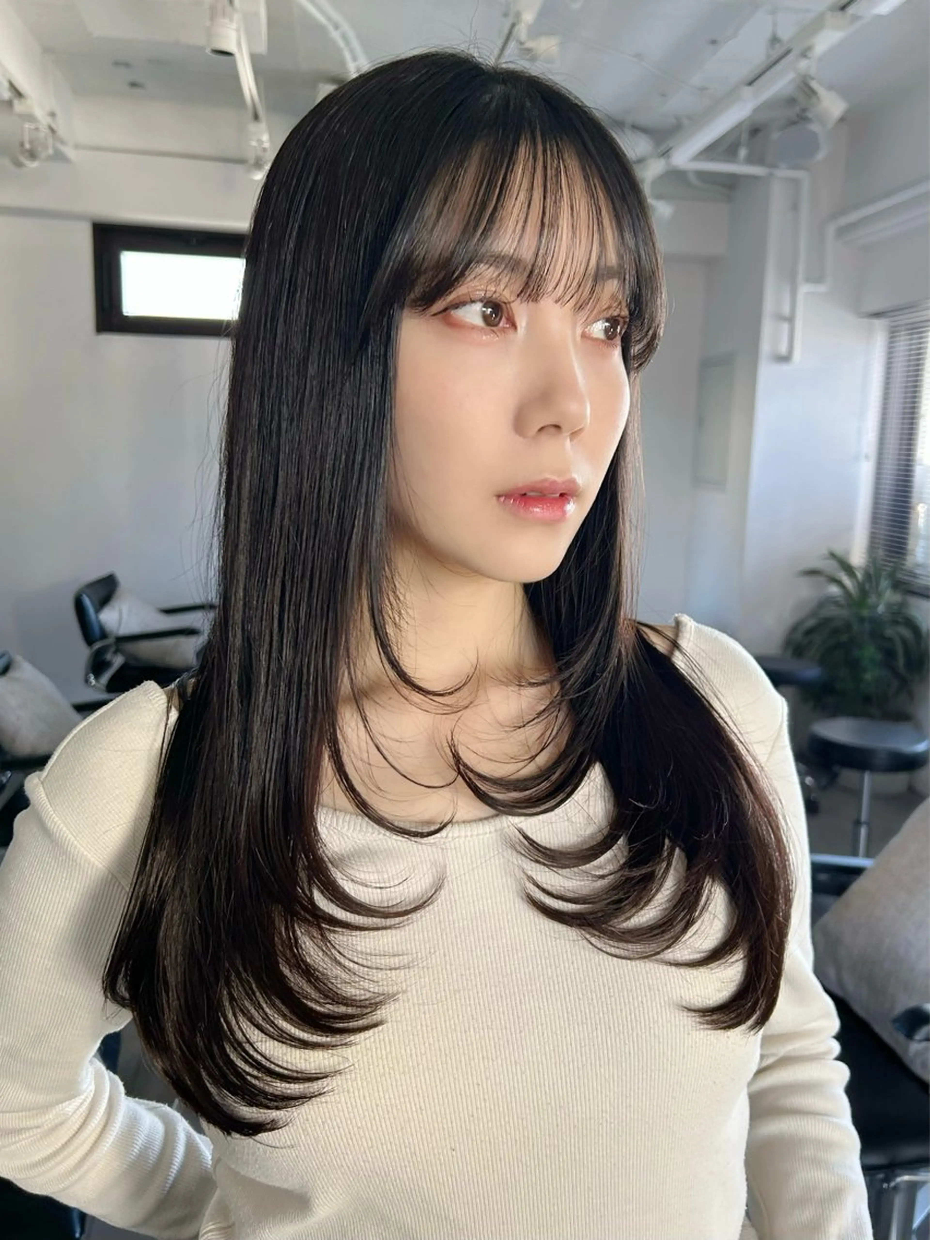 ミディアム カラー ミディアムレイヤー レイヤーカット カット ヘアカラー 池袋/レイヤー/ 顔まわり/taigaのヘアスタイル