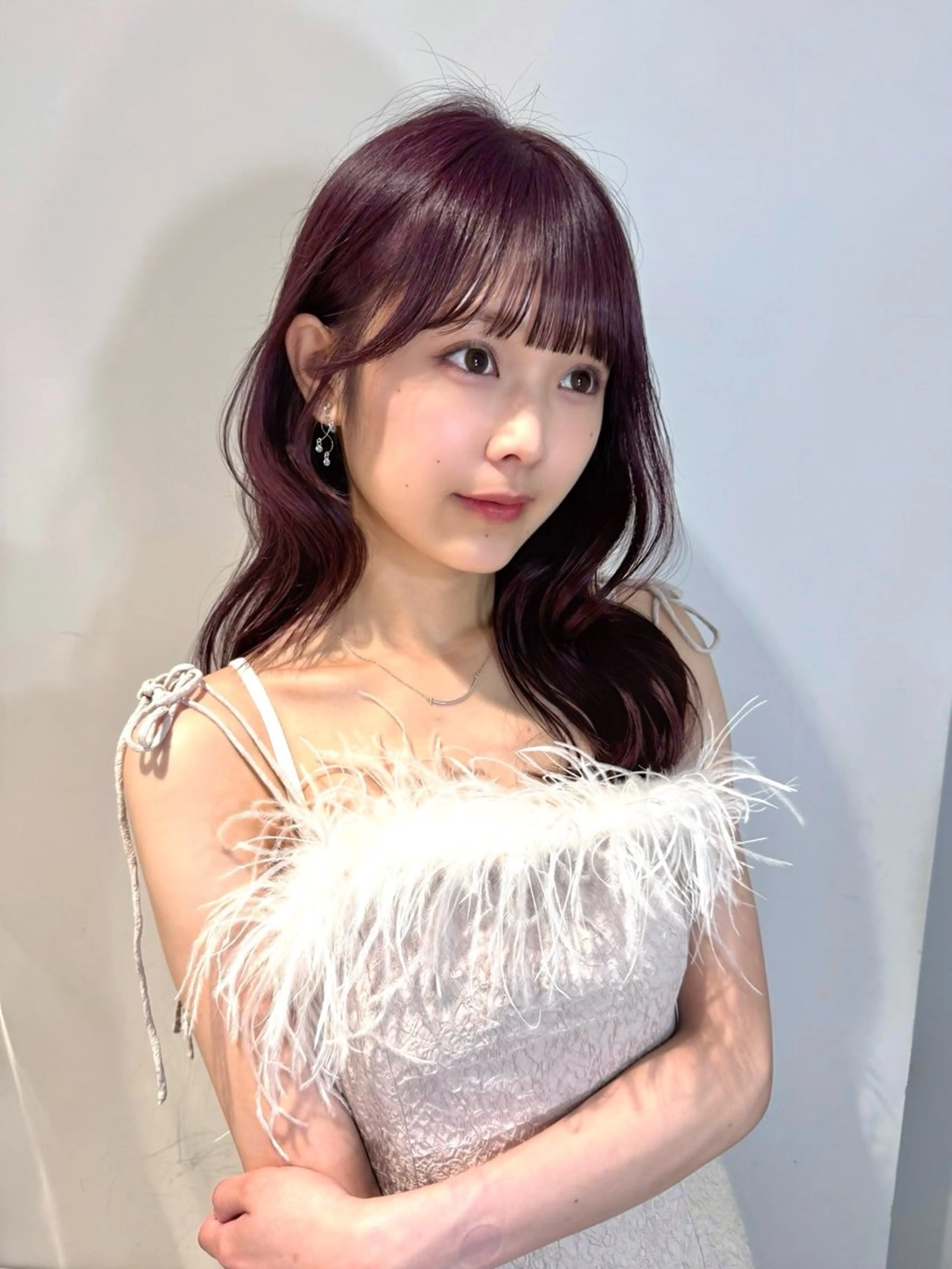 セミロング カラー ブリーチ ラベンダーカラー ブリーチなしカラー ピンクカラー ピンクラベンダー カット ヘアカラー 🎀taro ブリーチなしカラーのヘアスタイル