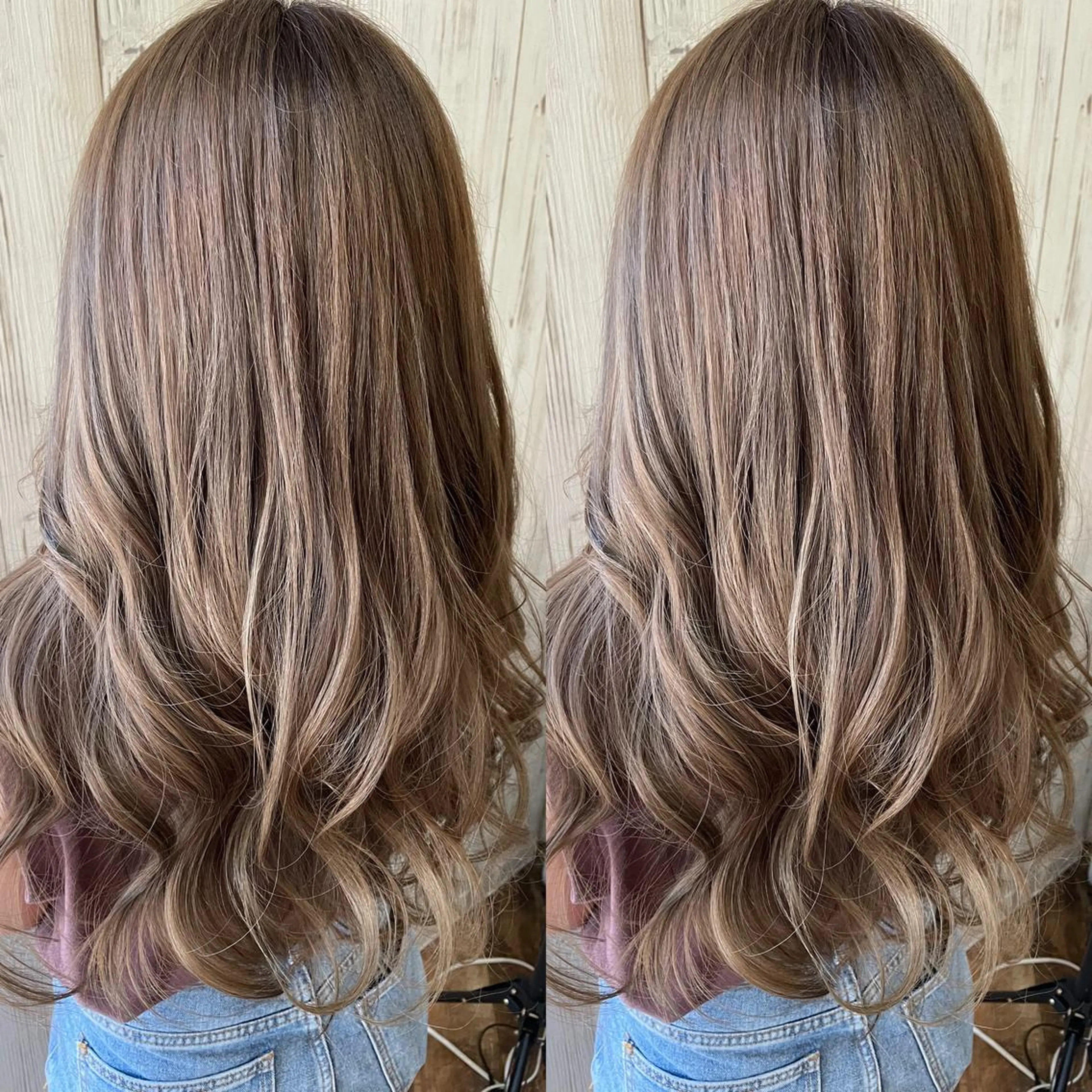 ロング カラー アディクシーカラー ベージュカラー 透明感カラー ヘアサロンオスカー 岸和田蛸地蔵店のヘアスタイル