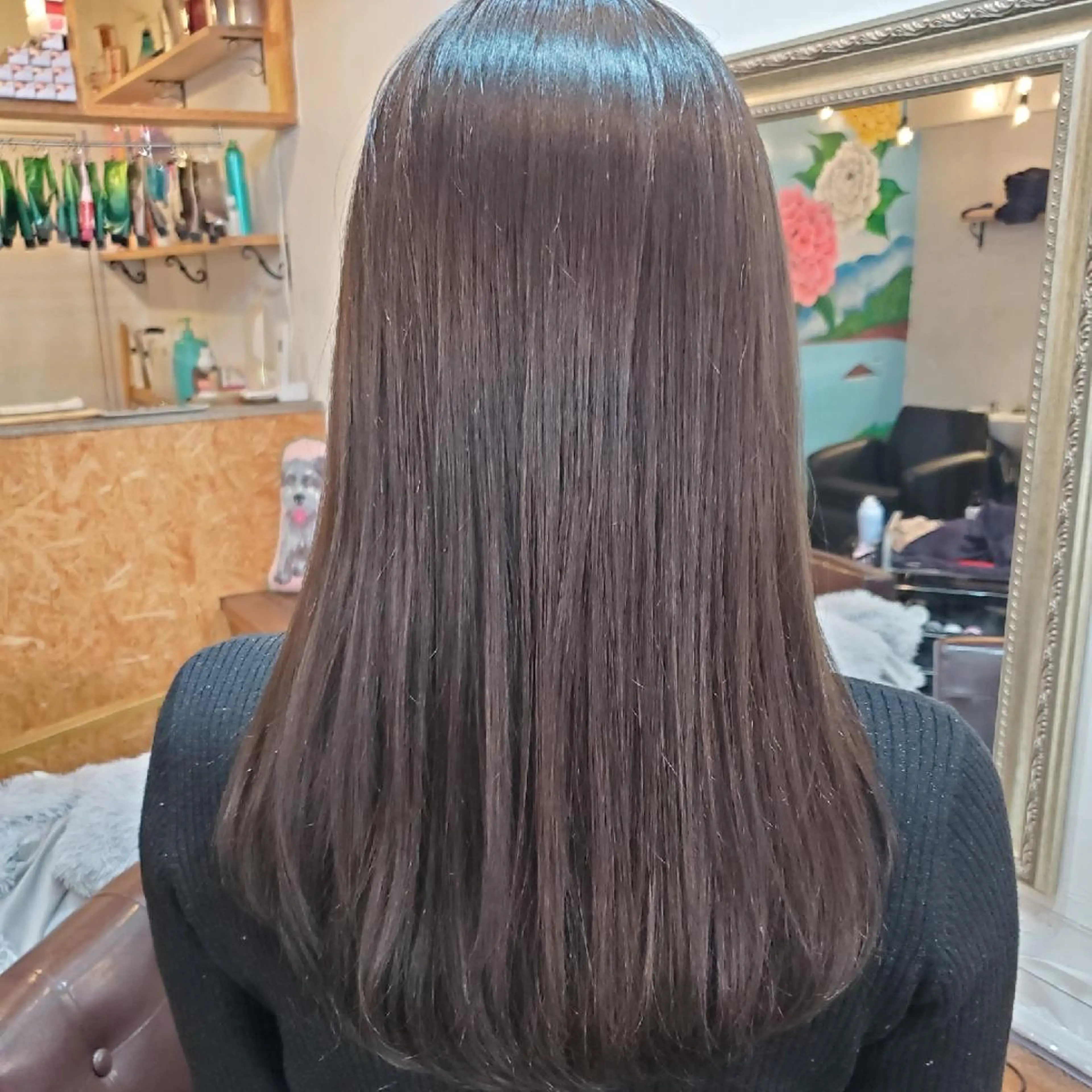 セミロング カラー カット ヘアカラー トリートメント フリーランス所属・韓国ヘア レイヤー くびれヘアMATSUのヘアスタイル