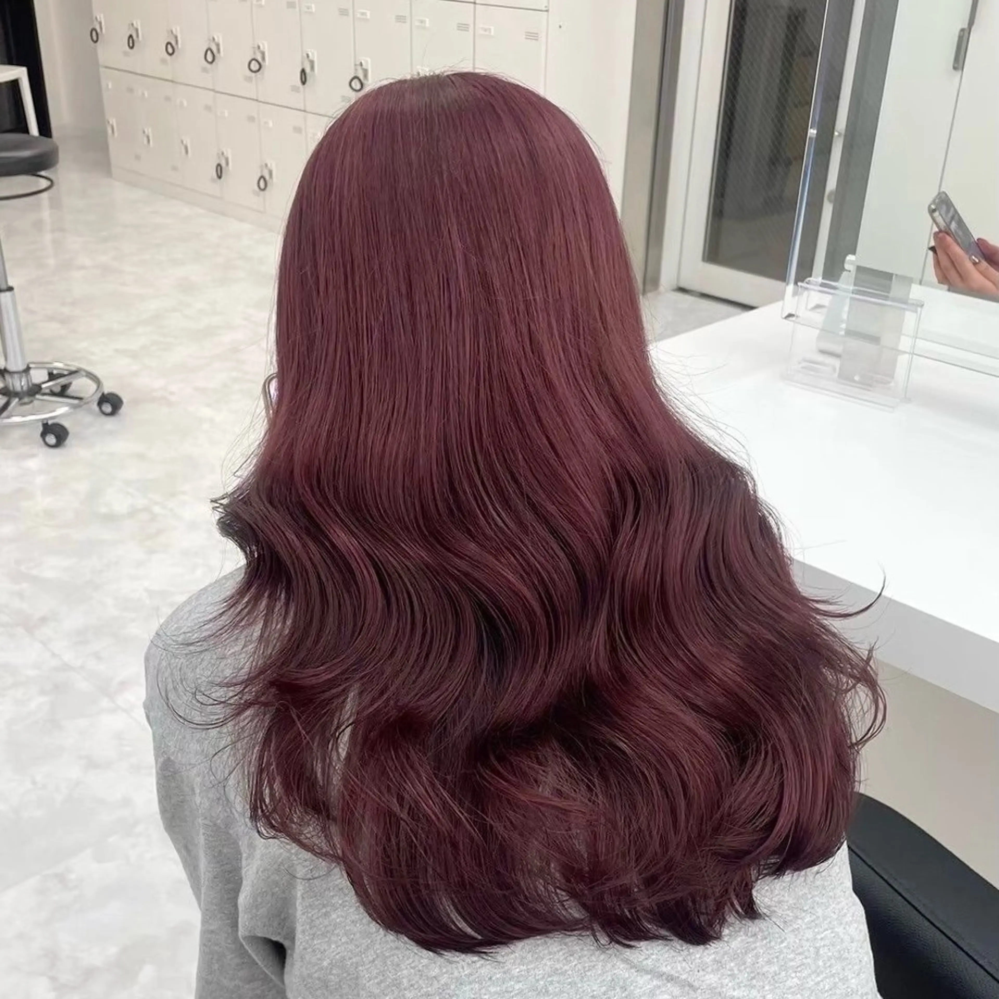 カラー 🍒ブリーチなし🍒 暖色🍒ユウナのヘアスタイル