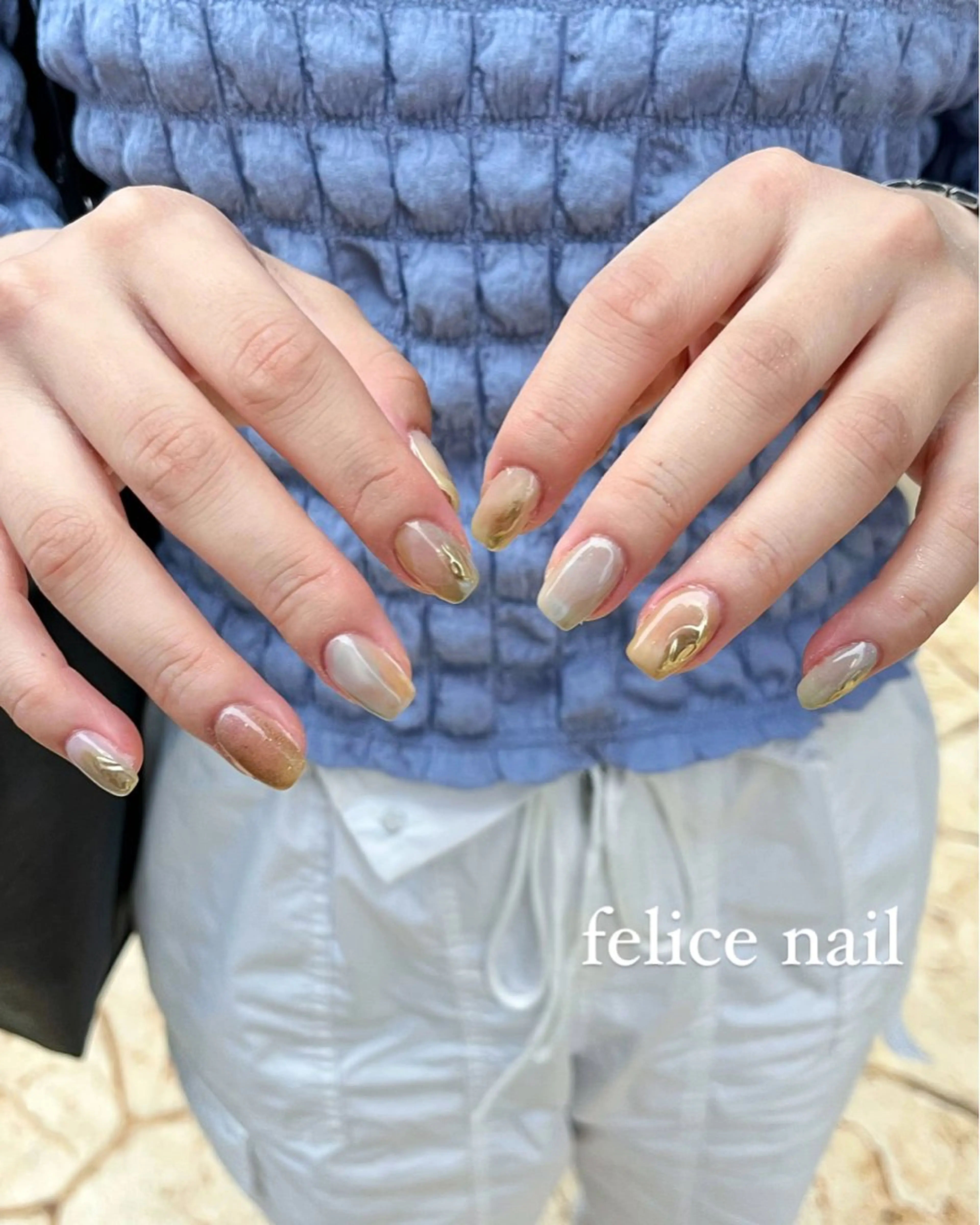 ネイル ニュアンスネイル シンプルネイル felice nailのネイルデザイン