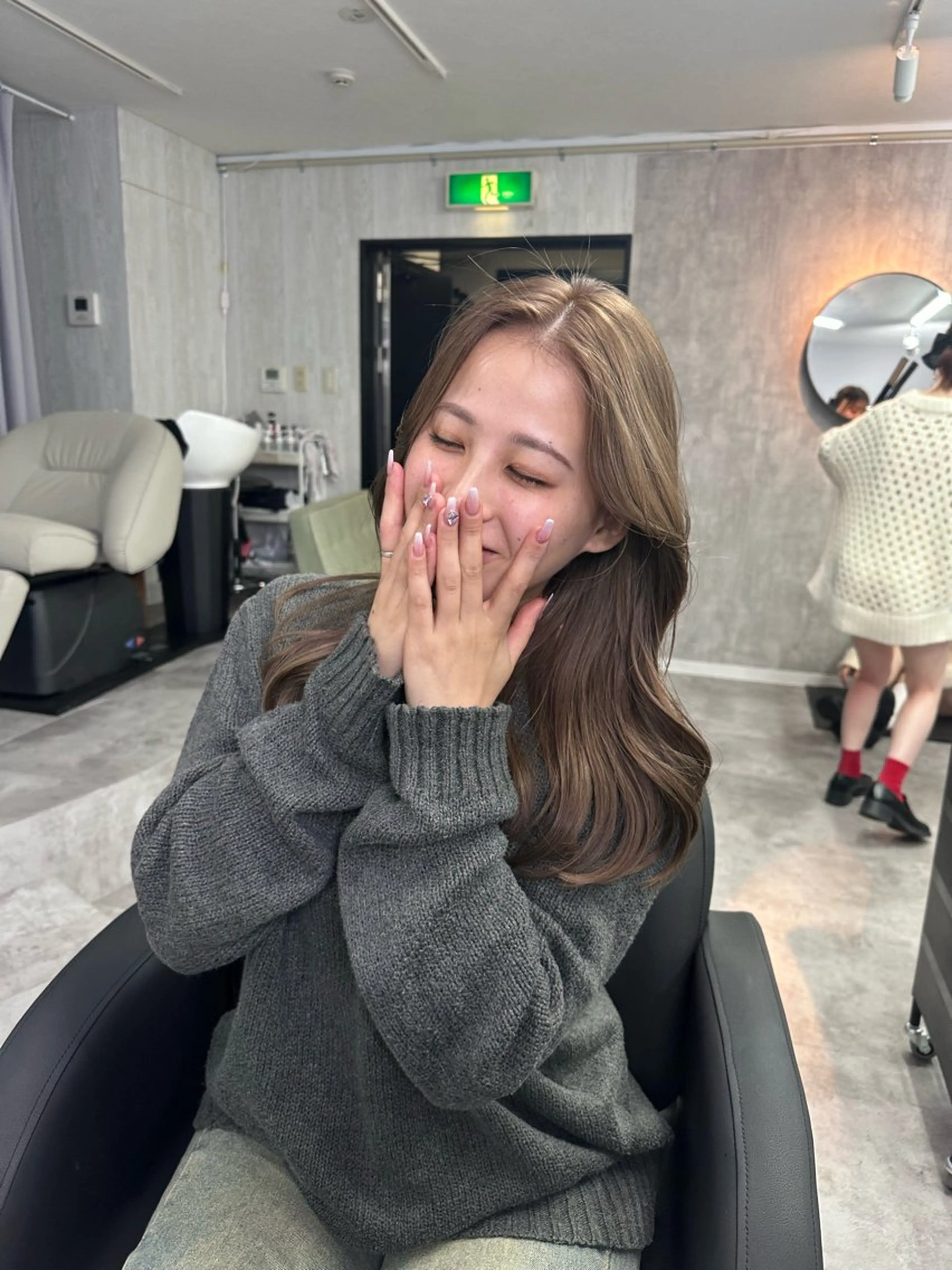 ミディアム ヘアカラー 店長 こうすけのヘアスタイル