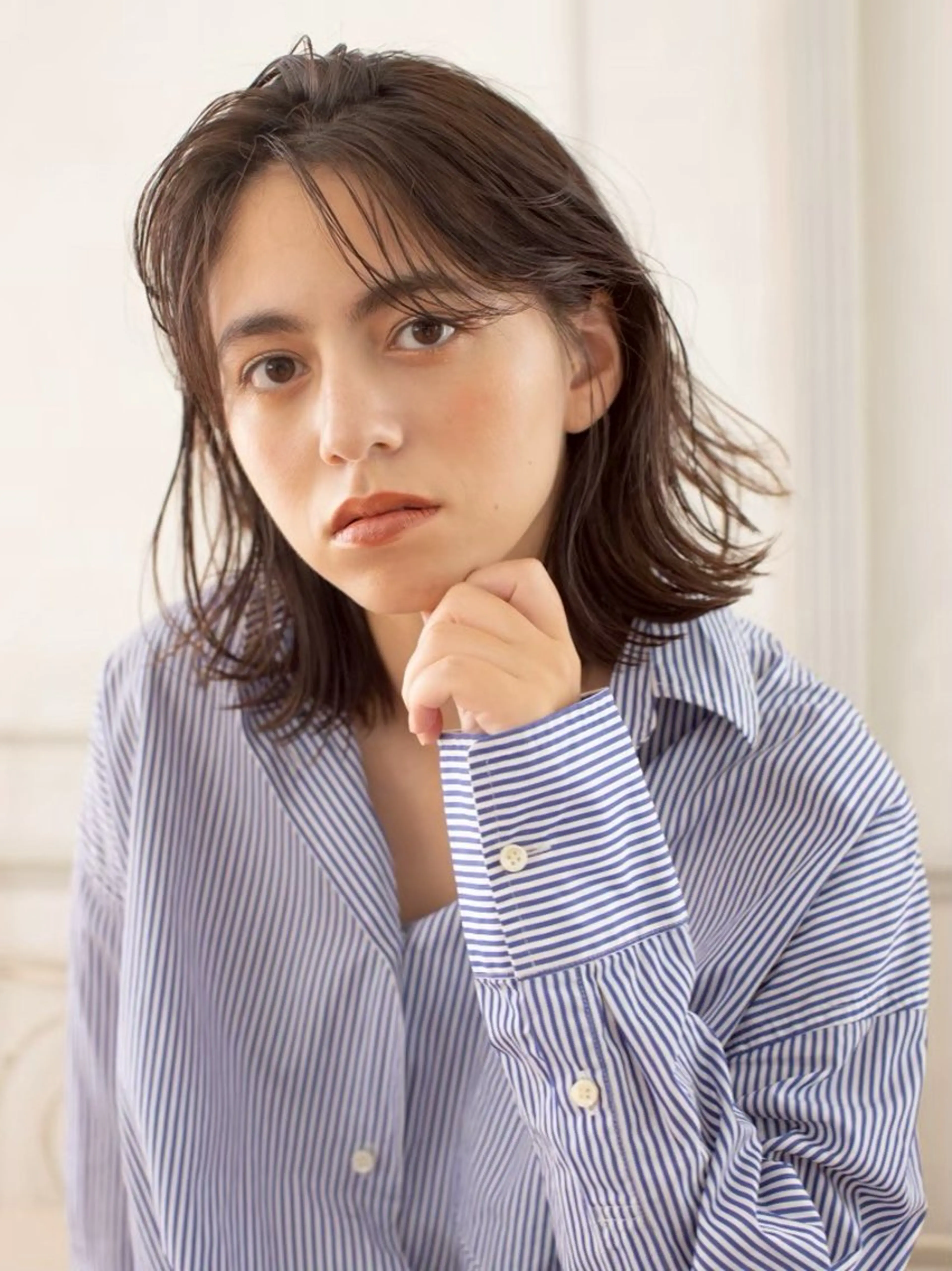 ミディアム カラー 坂口 みりのヘアスタイル