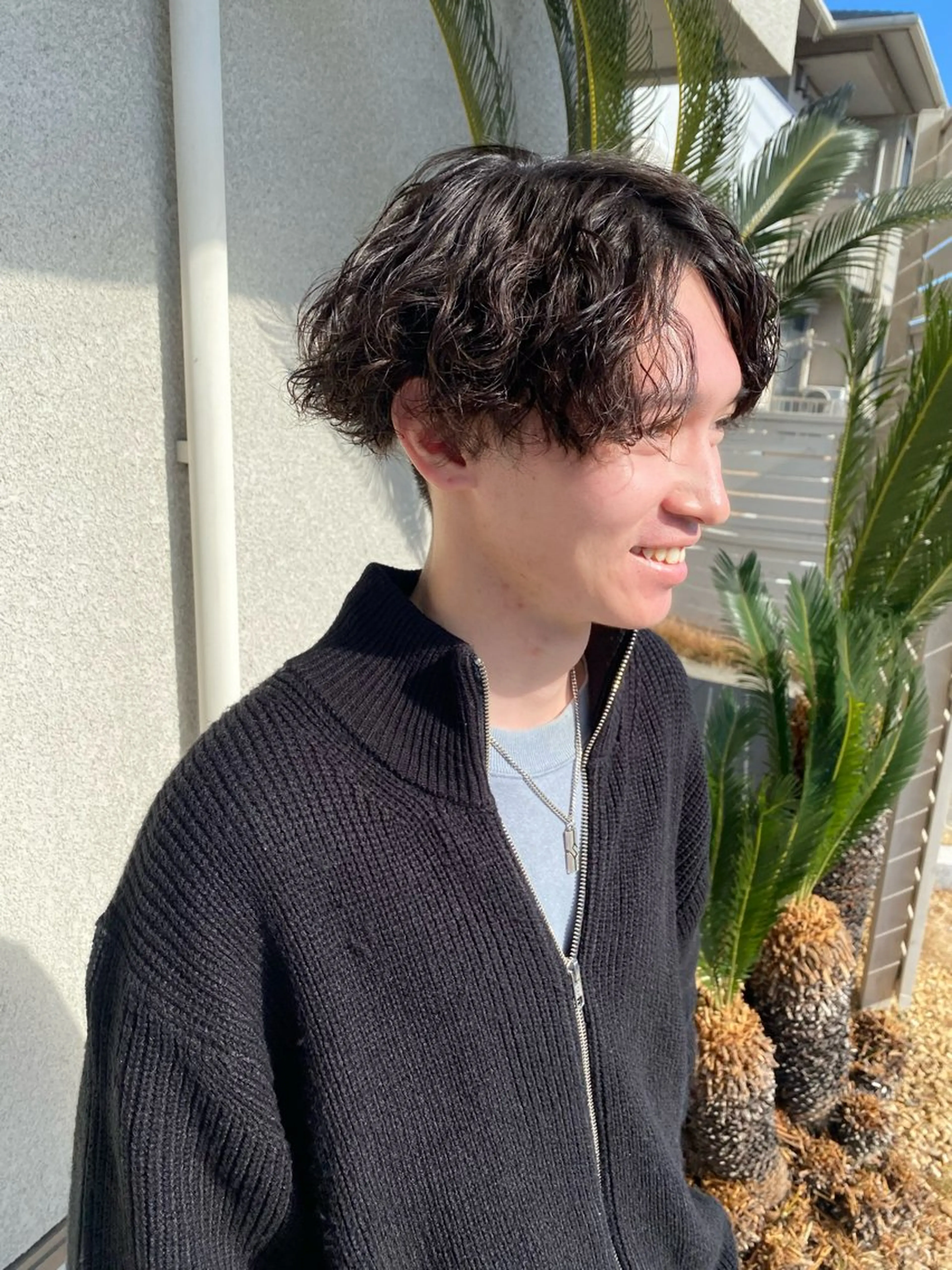 パーマ メンズ カット パーマ 桑原 菜摘のヘアスタイル