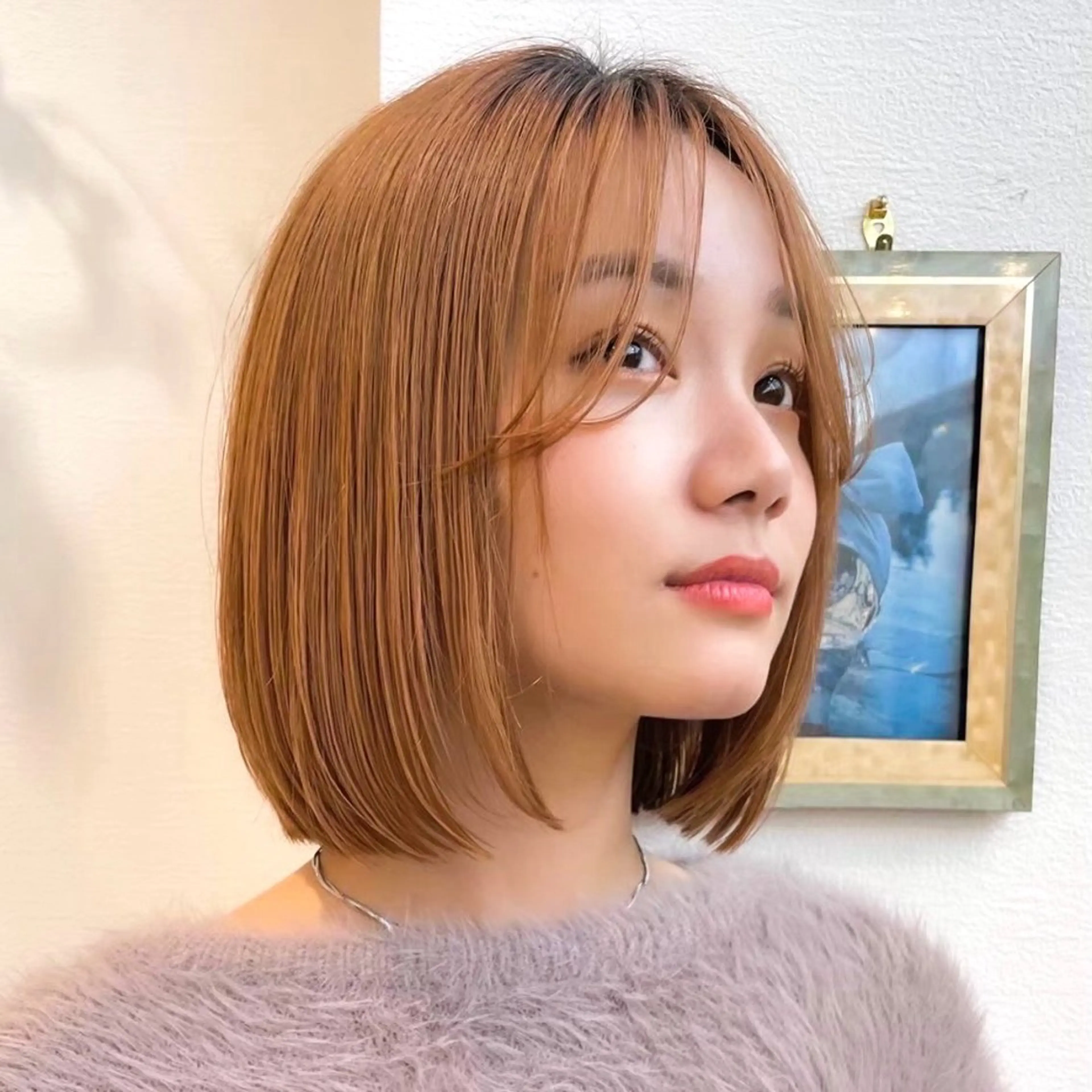 ミディアム カット ヘアカラー トリートメント 🌹ボブ/髪質改善 韓国ヘア🌹澤口龍成のヘアスタイル