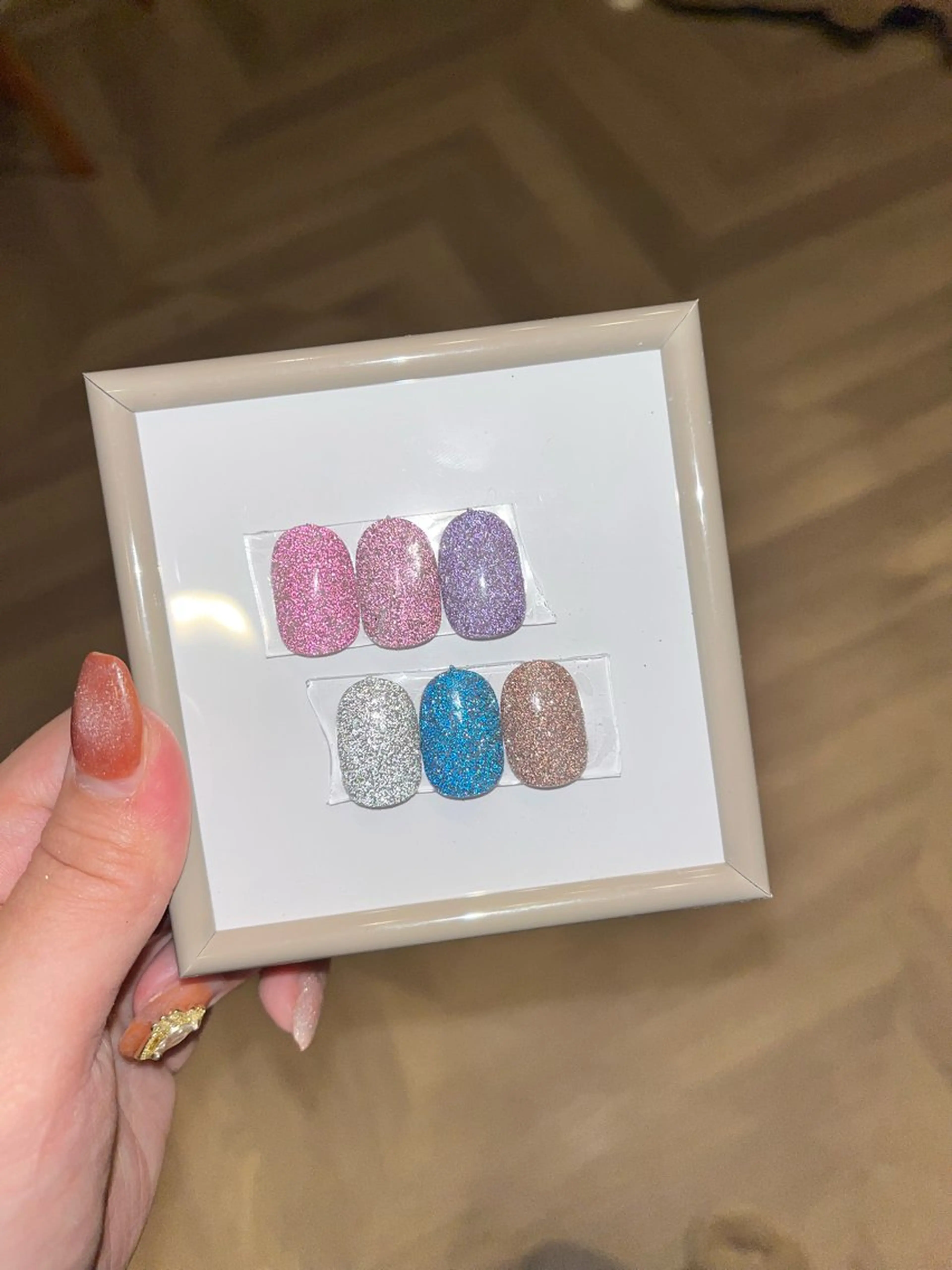 ネイル アートネイル フラッシュネイル ジェルネイル 韓国ネイル ラメ(グリッター) melumooi nailのネイルデザイン