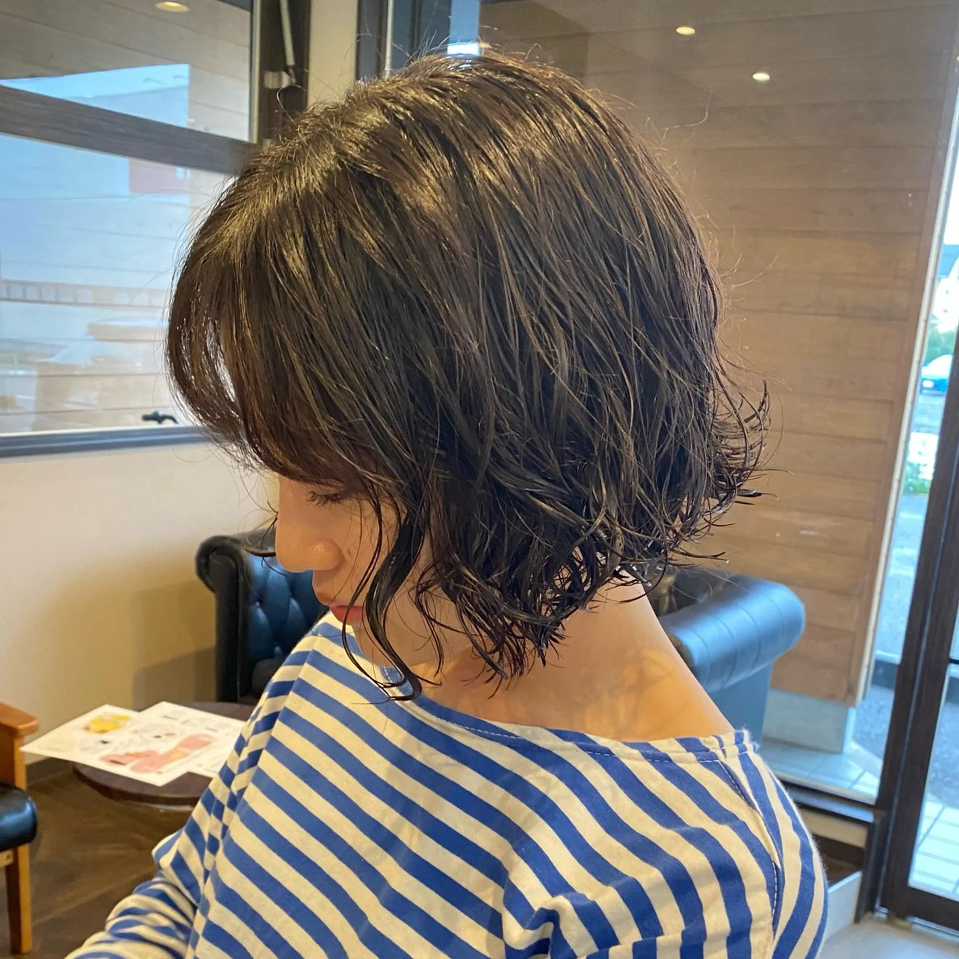 ミディアム パーマ 縮毛矯正/ヘッドスパ 牧野のヘアスタイル