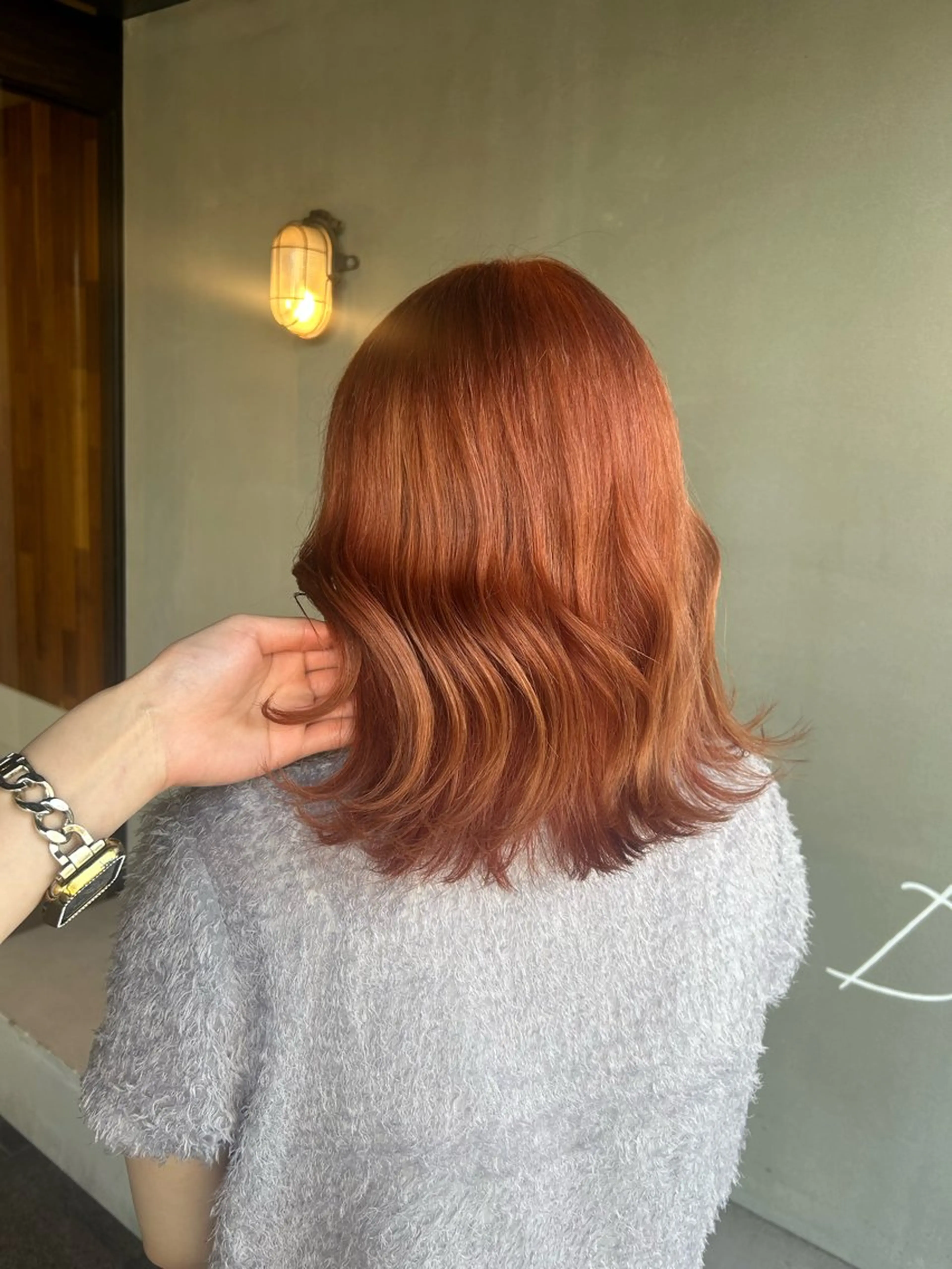 ミディアム カラー ダブルカラー オレンジ ヘアカラー 野田阪神/暖色カラー Kairi🐬のヘアスタイル