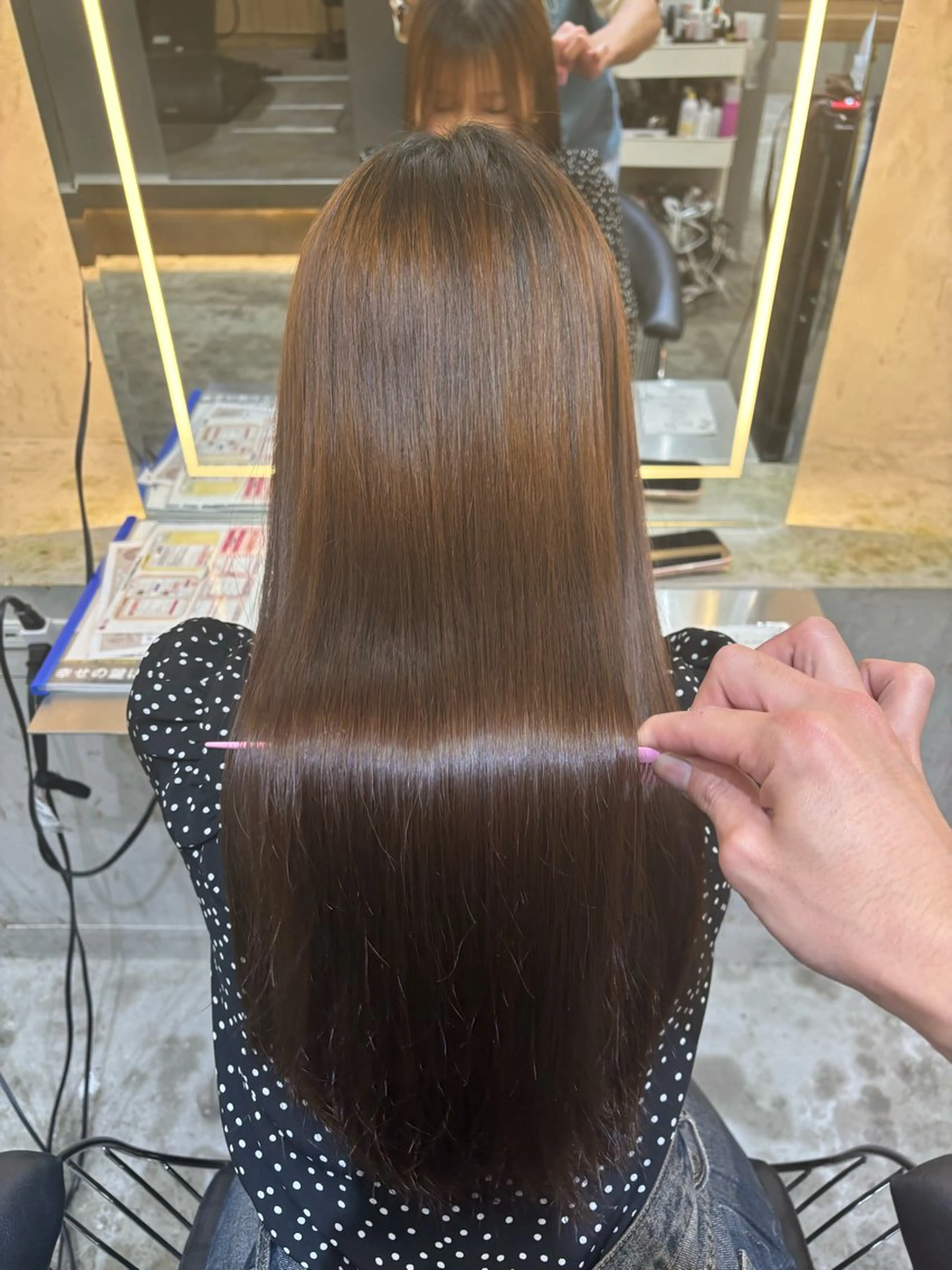 ロング 縮毛矯正 うる艶縮毛カラー✨ たいよう☀️のヘアスタイル