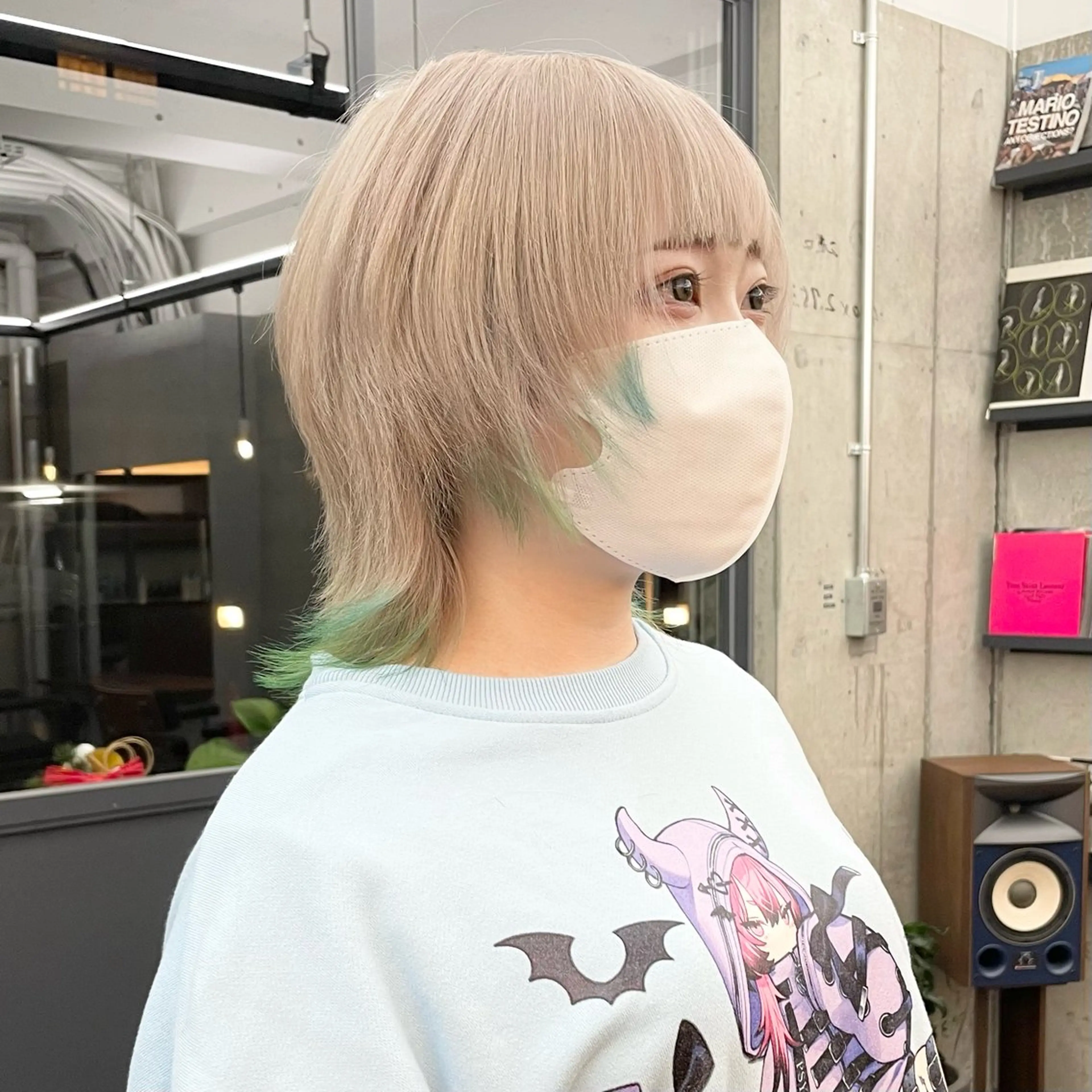 ショート カラー メンズ メンズウルフカット ベージュカラー ホワイトベージュ ウルフカット カット ヘアカラー トリートメント ヘアセット ✂︎ウルフ・ショート ✂︎MIKUNIのヘアスタイル