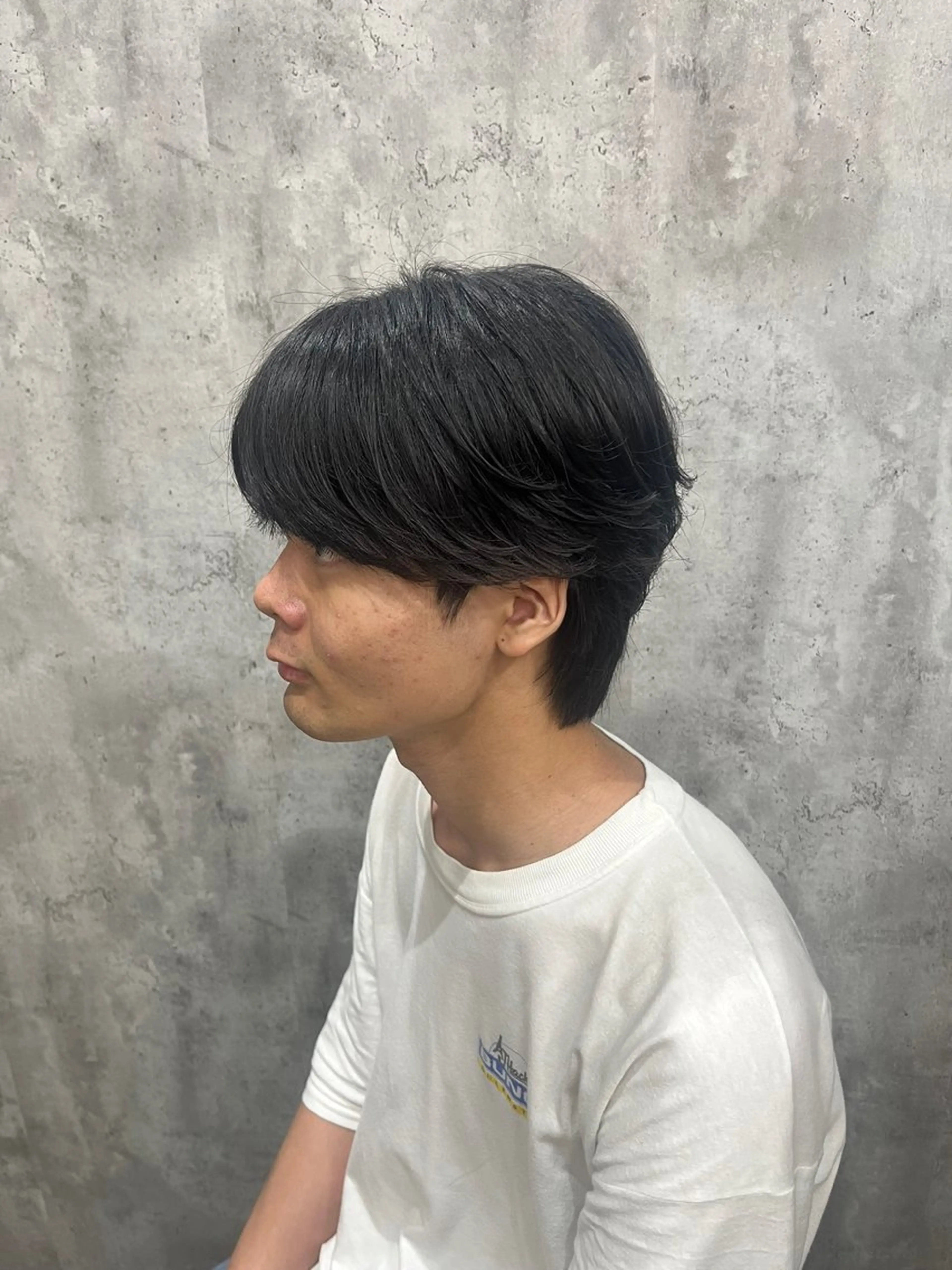 ショート パーマ メンズ マッシュ メンズパーマ シースルーマッシュ ニュアンスパーマ カット パーマ 韓国メンズヘア/ 毛流れヘア　須田龍世のヘアスタイル