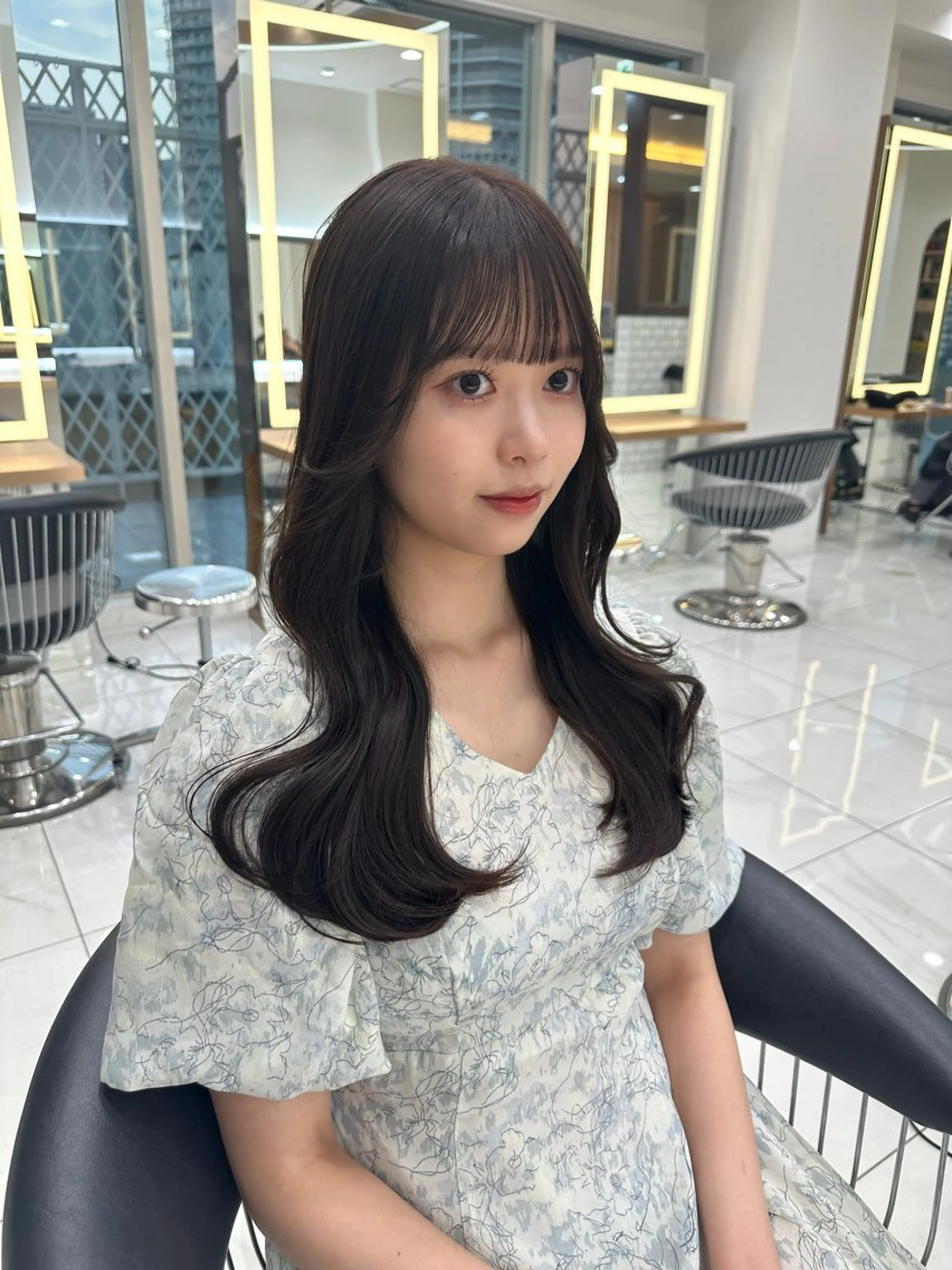 ロング カラー ブラウンカラー チョコレートブラウン ロング 柳堀 日菜のマツエク・マツパデザイン