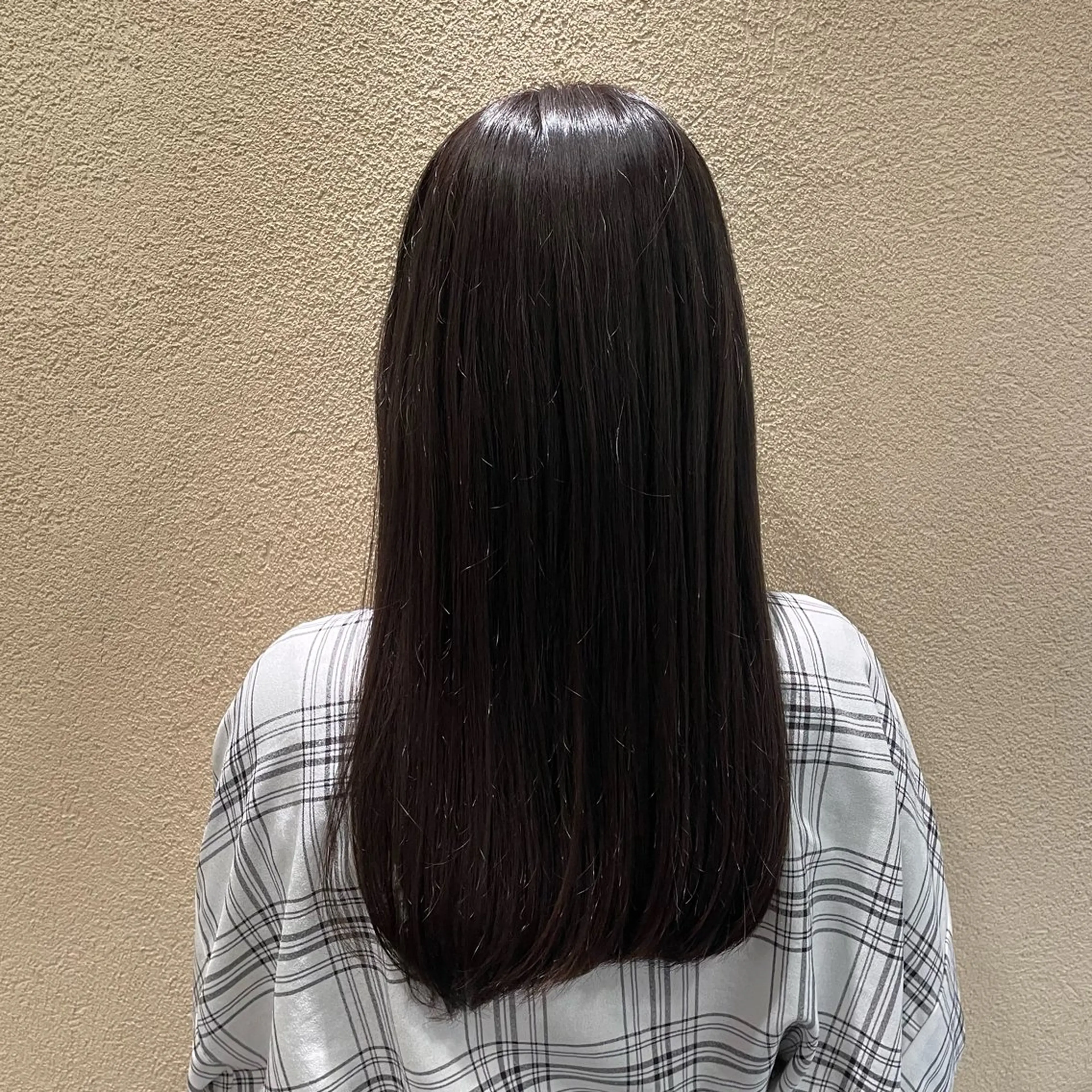 ロング 縮毛矯正 トリートメント 平 真亜里のヘアスタイル