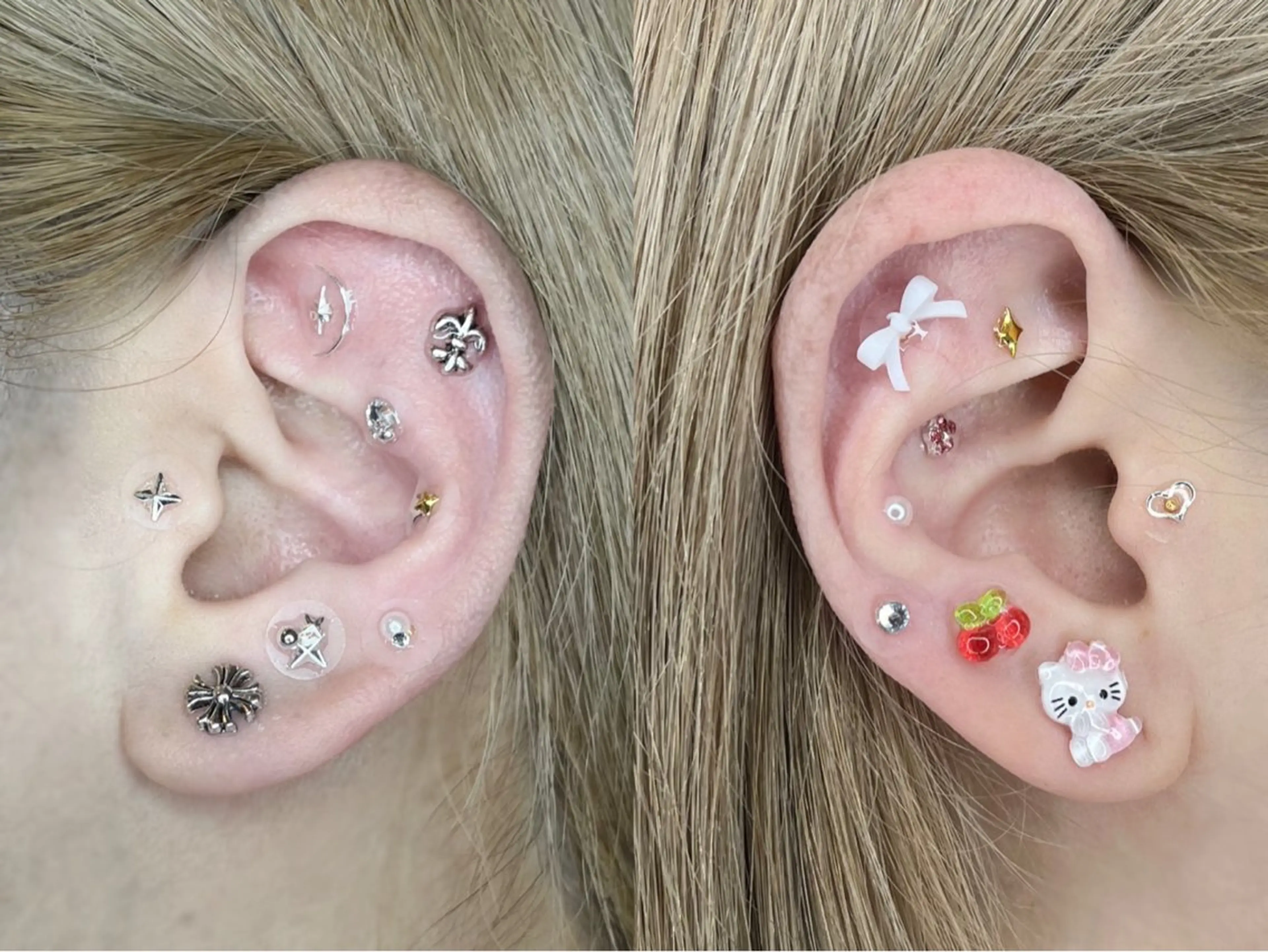 耳つぼジュエリー🎀ིྀ  デザインコース12個(片耳6個)の写真