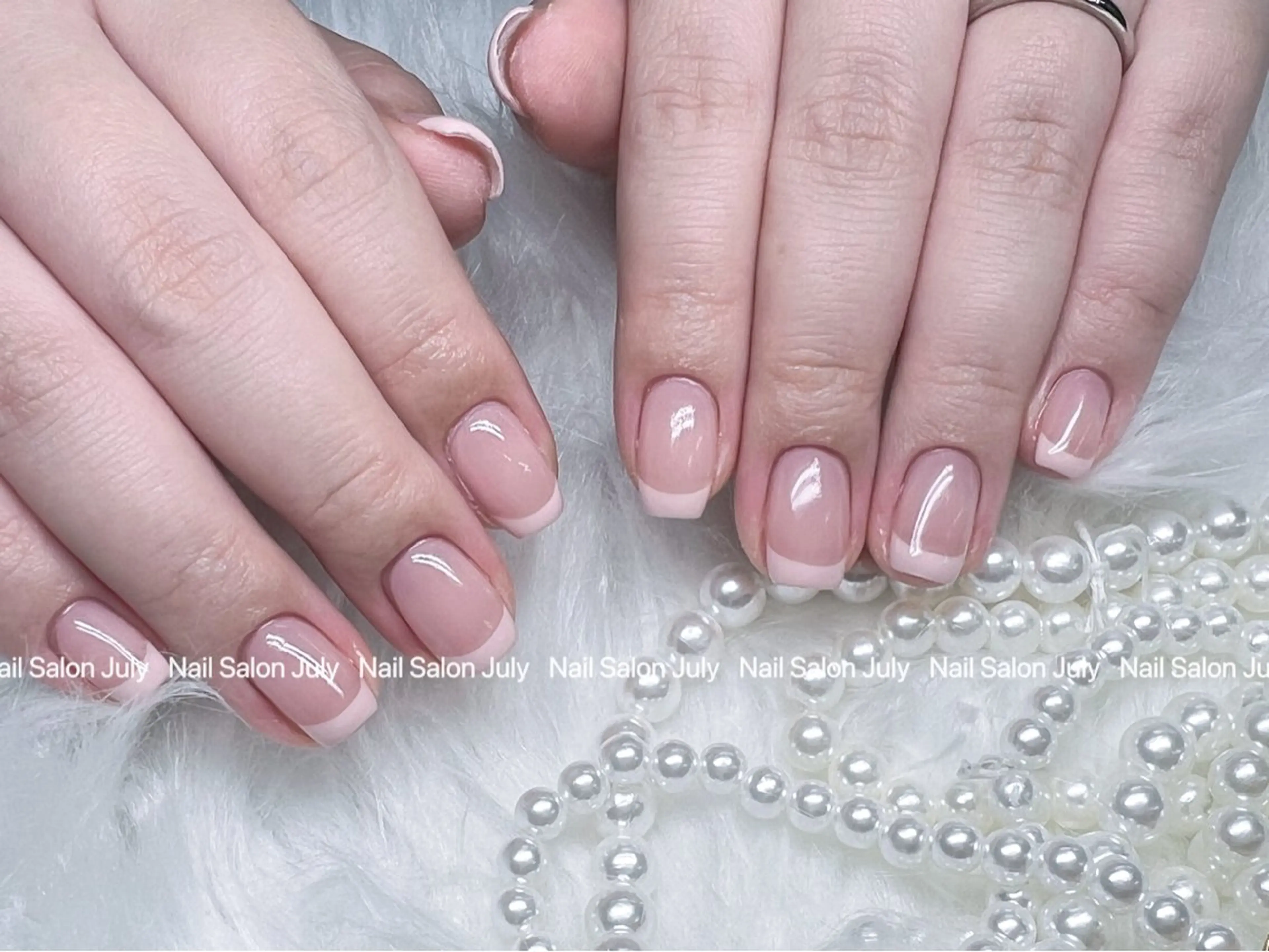 ネイル アートネイル オーロラネイル ジェルネイル ガーリー キラキラネイル ハンドネイル July モモのネイルデザイン