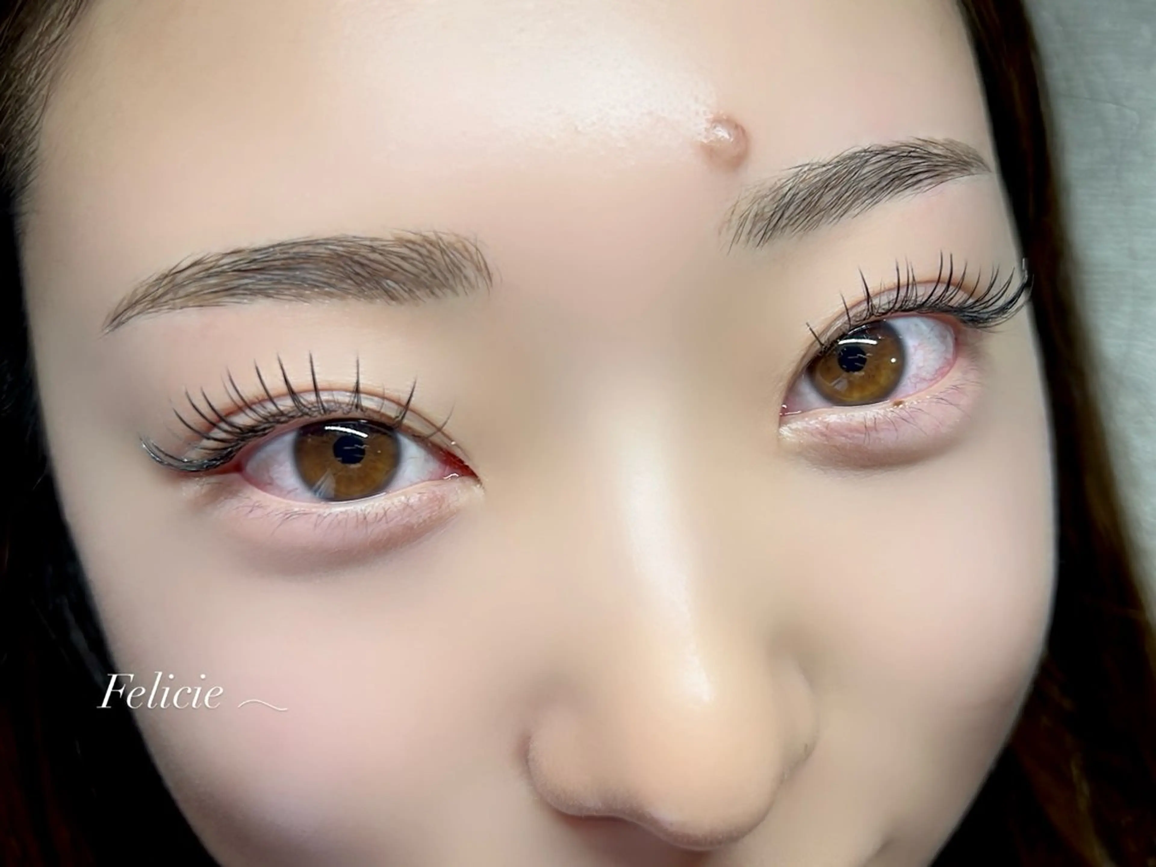 《SALE♥️》フラットラッシュ140本＋美眉ワックス脱毛♡描き方レクチャーも丁寧にお伝えさせていただいております♪の写真