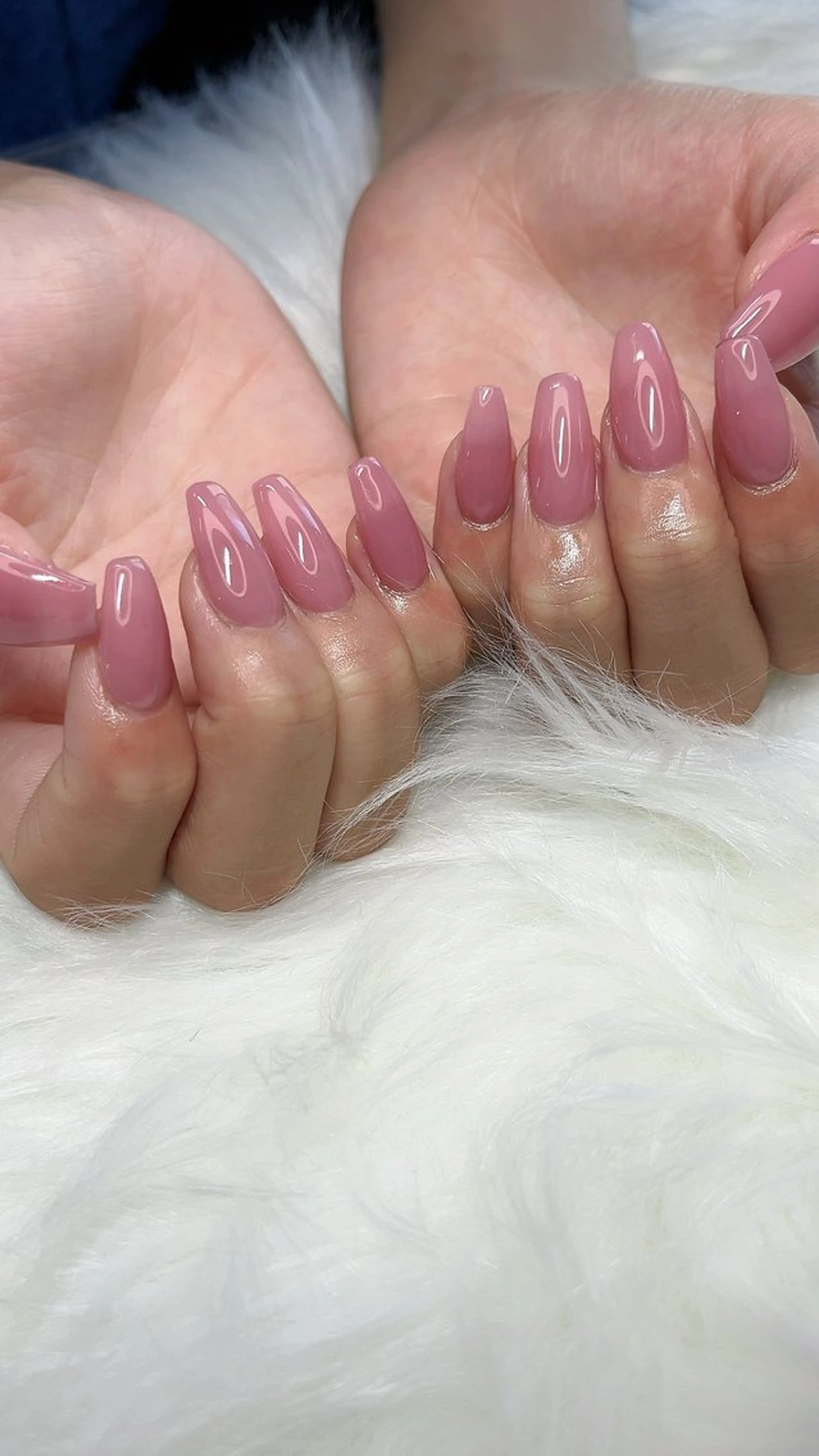 ネイル 長さ出し ワンカラーネイル my nail plus野江内代のネイルデザイン