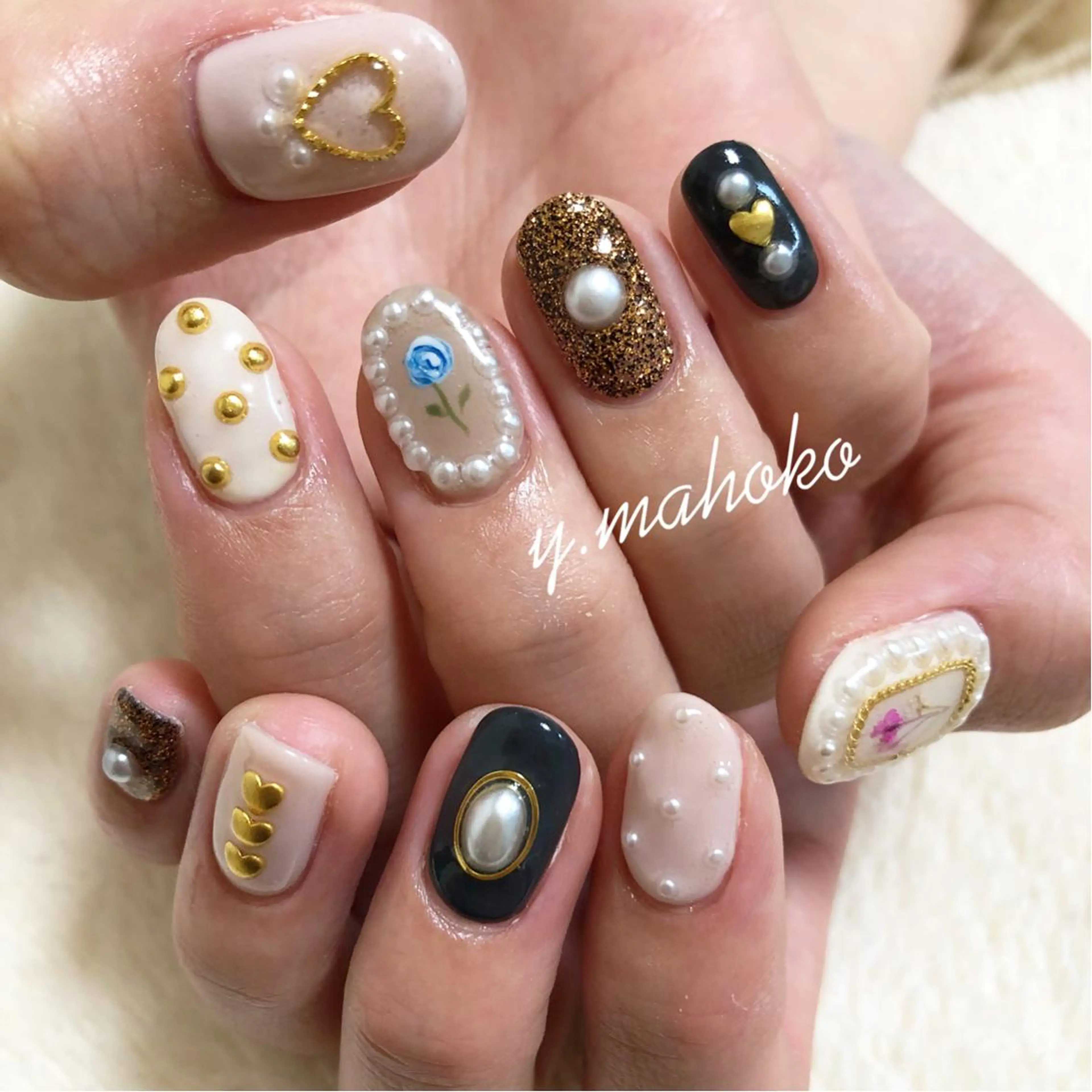 ネイル ハンドネイル She nail studio 原宿所属・パラジェル有/ スカルプ/mahoのネイルデザイン