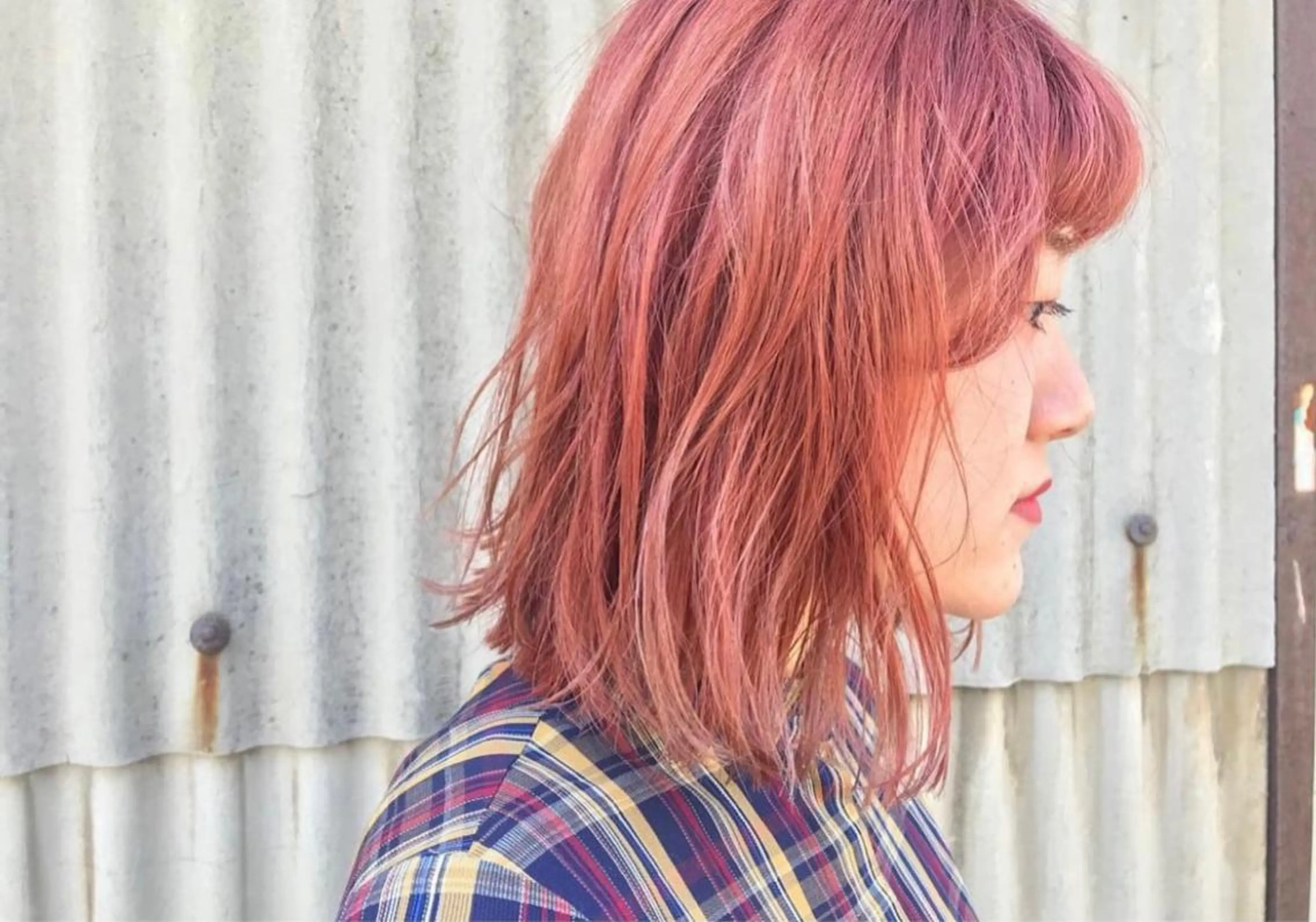 ミディアム カラー ピンクカラー カット ヘアカラー トリートメント tatsumi/ボブ ウルフ/レイヤーのヘアスタイル