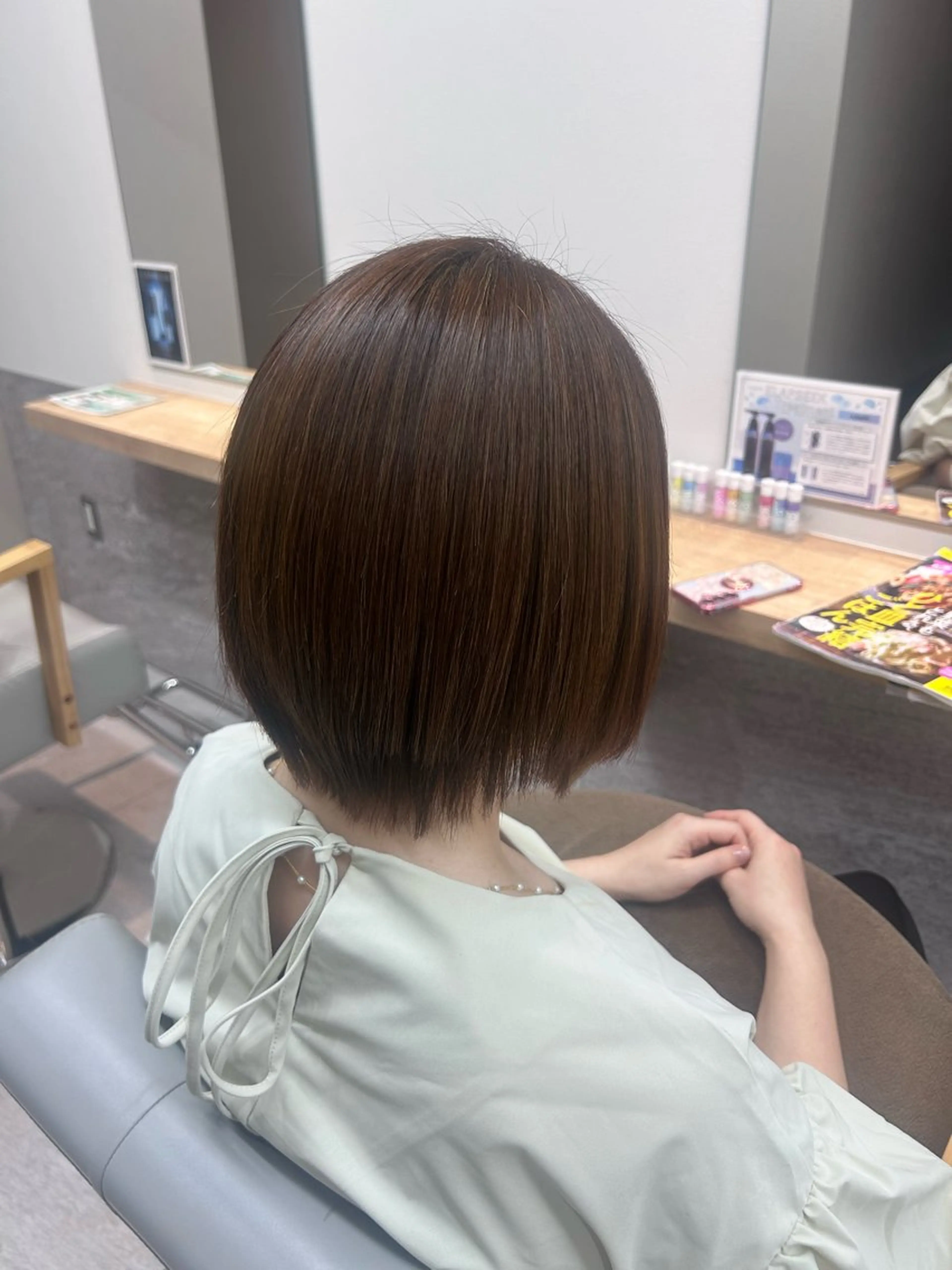 ショート カラー ブラウンカラー ナチュラルブラウン ヘアカラー KANON🌷 博多千代のヘアスタイル
