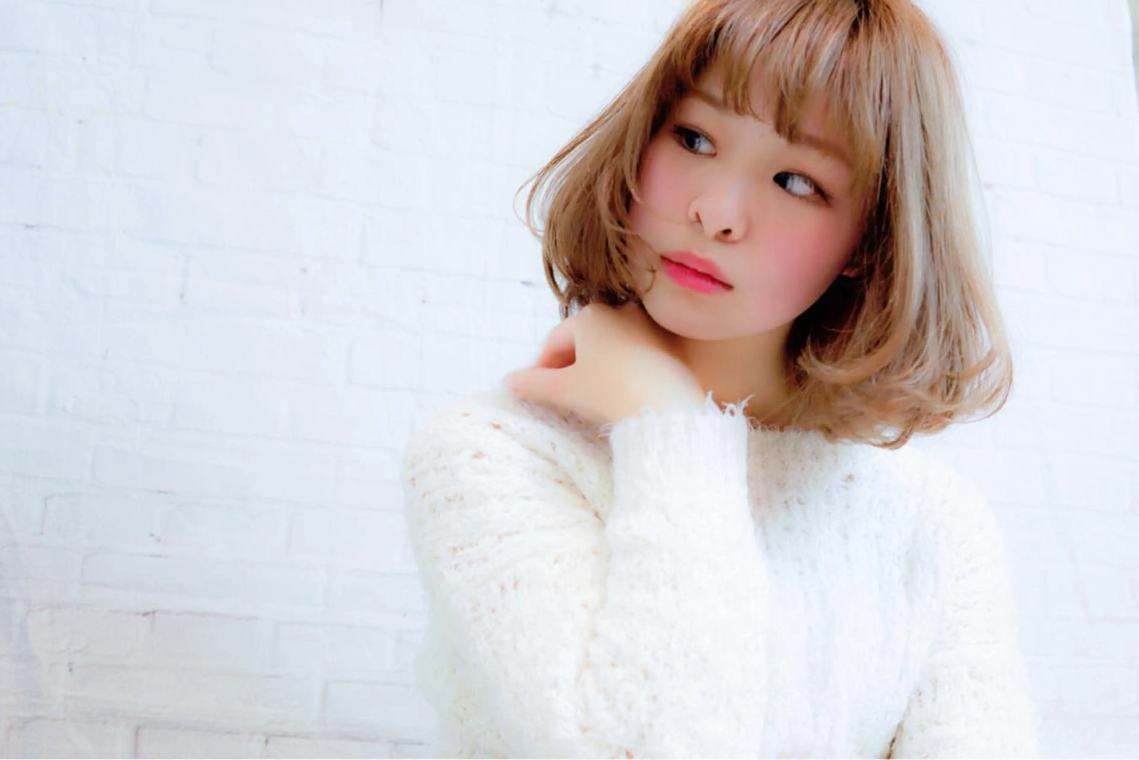 ミディアム ボブ 髪質改善、エクステ 山口卓哉のヘアスタイル