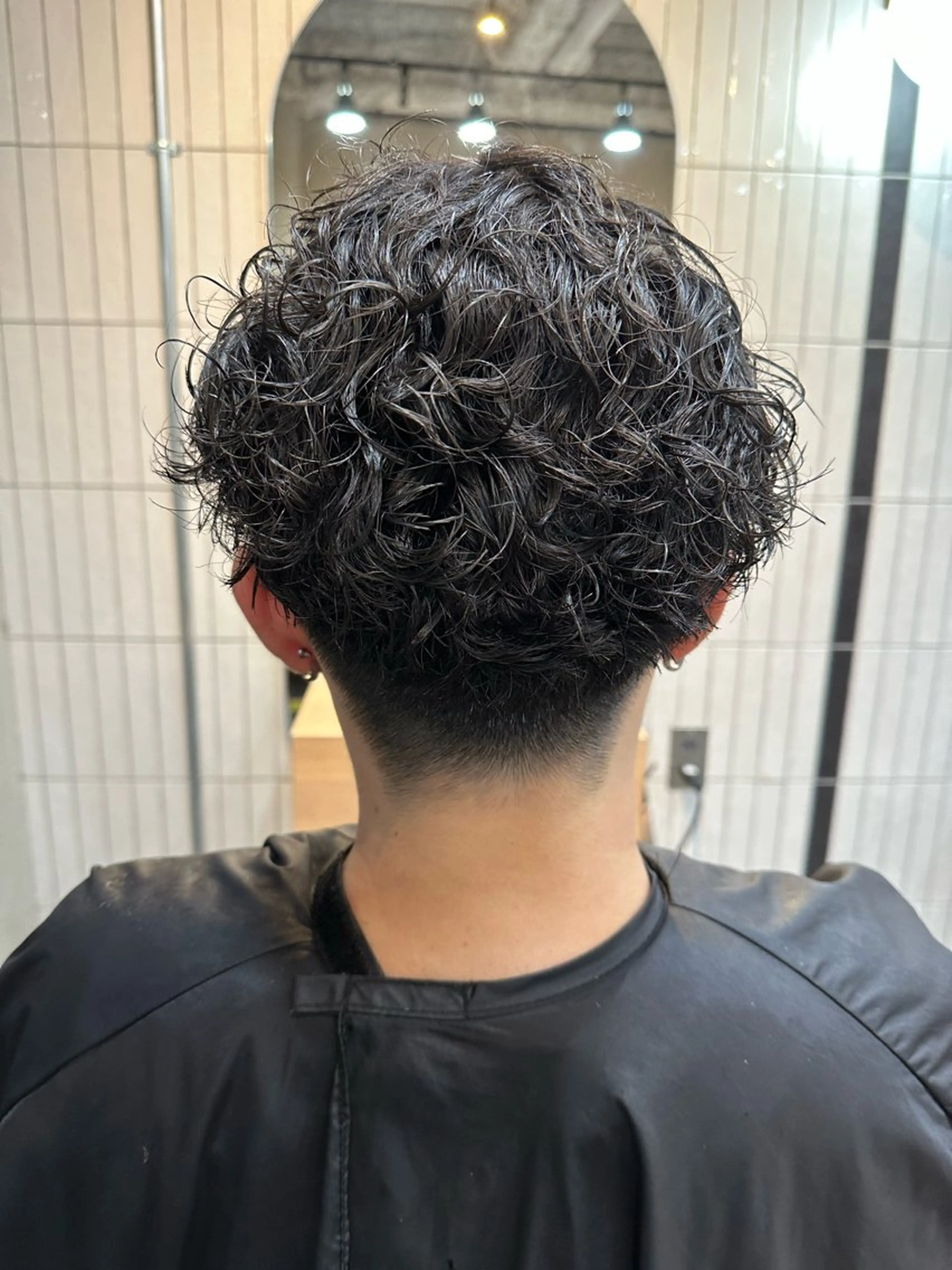 カット+無造作パーマの写真