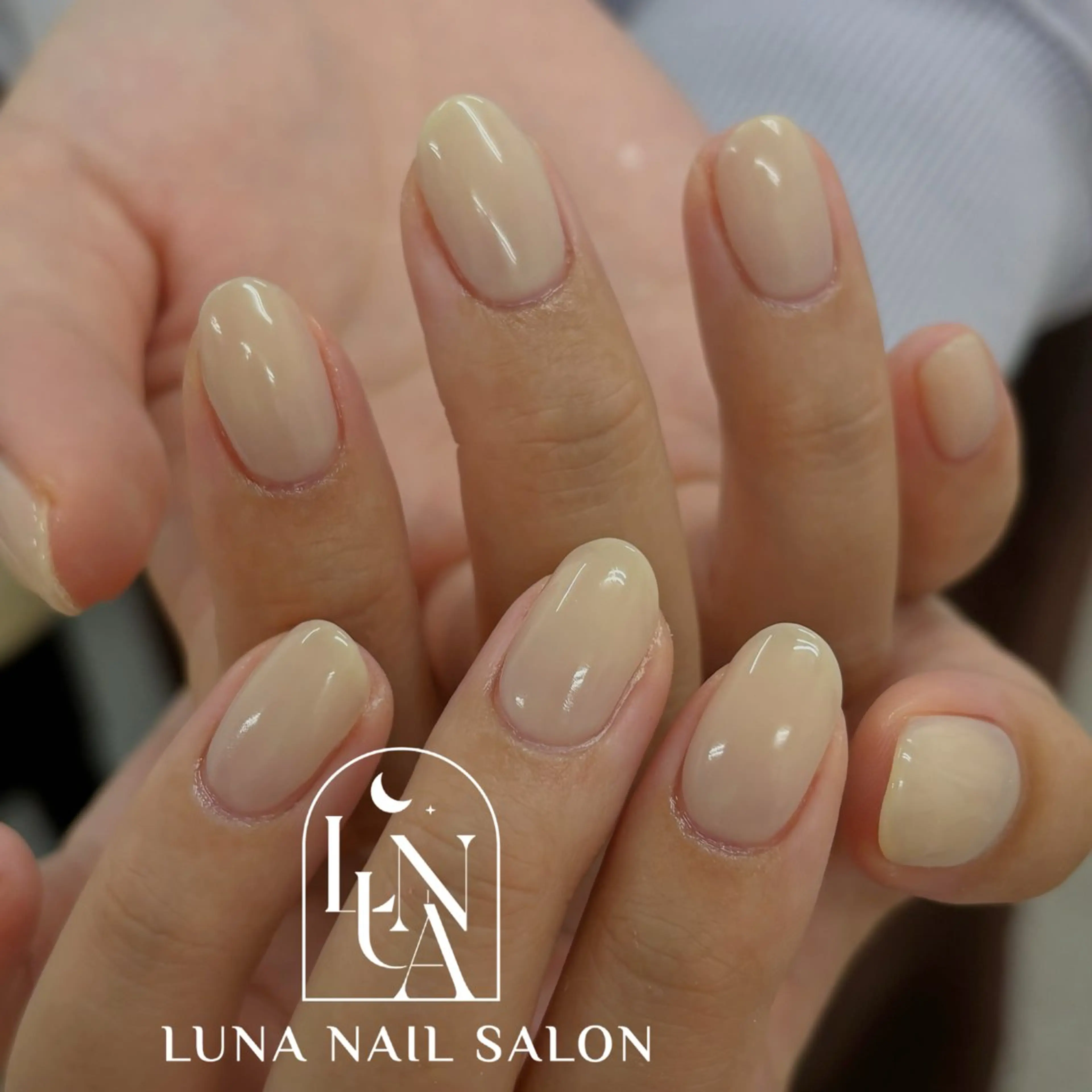 ネイル アートネイル フレンチネイル ジェルネイル ガラスフレンチ 韓国ネイル ハンドネイル ハンドケア LUNA Nail salon💕のネイルデザイン