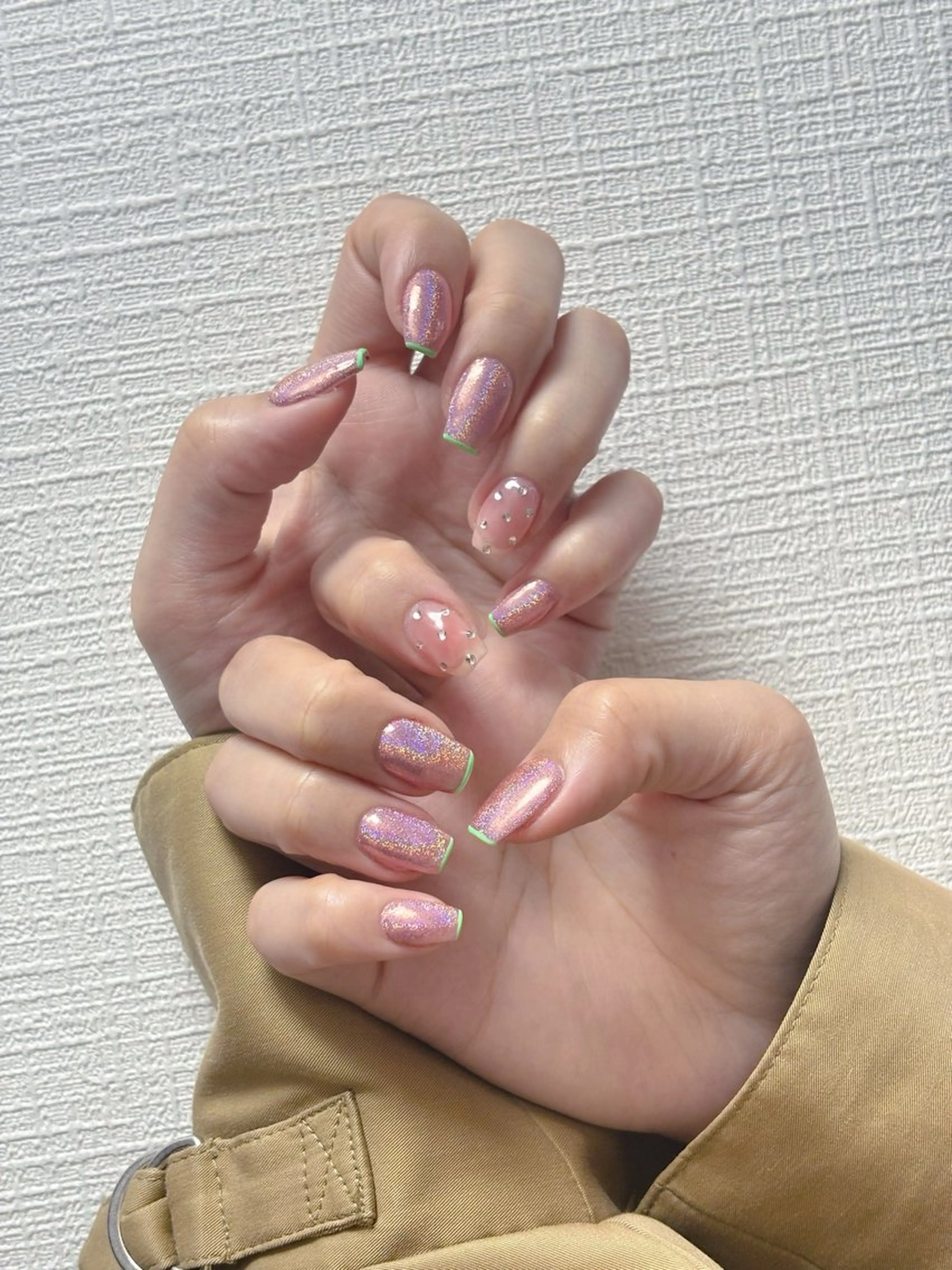ネイル フレンチネイル ハート 韓国ネイル レース 持ち込み ハンドネイル ハンドケア ボニー Coco nailのネイルデザイン
