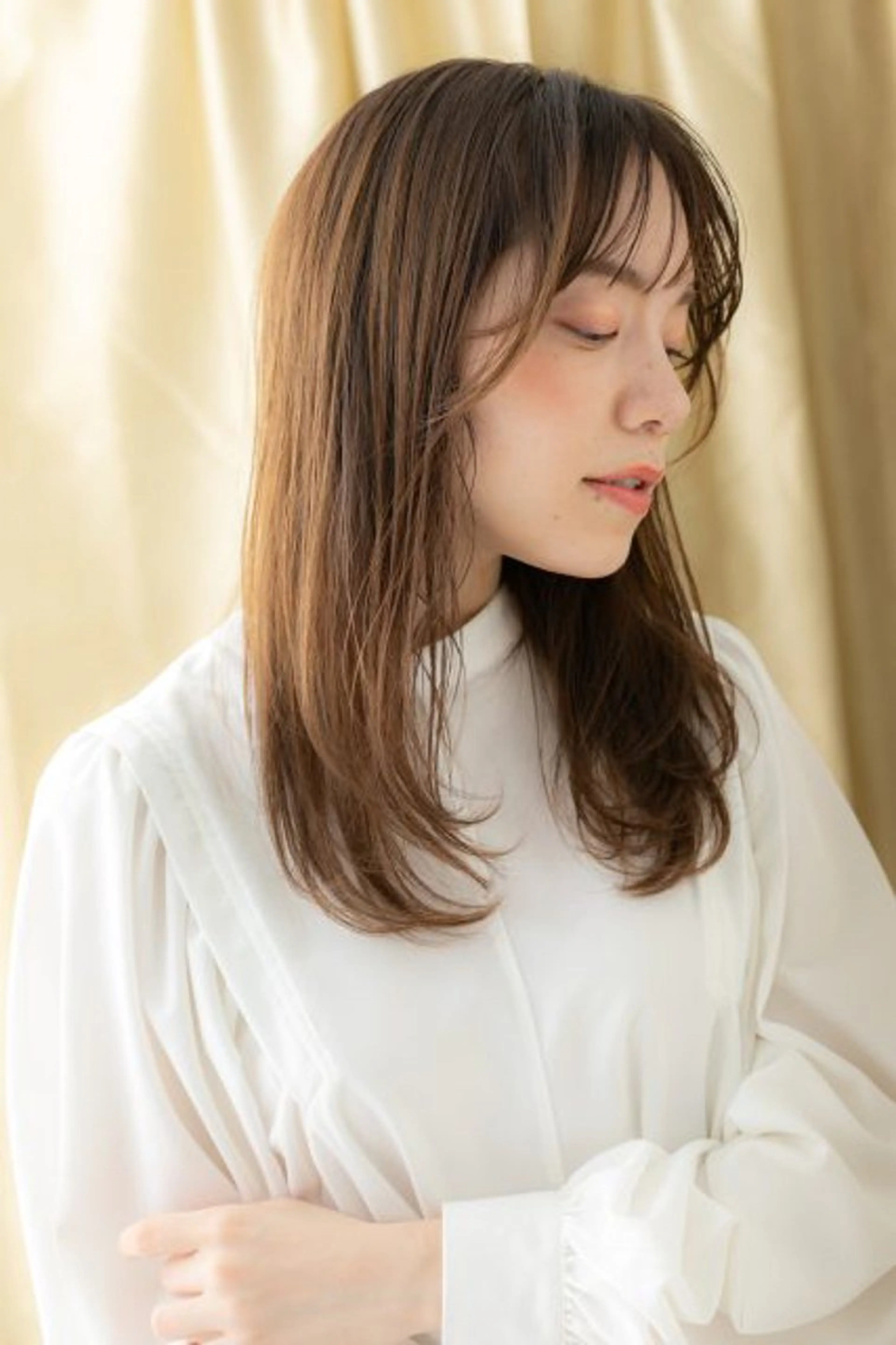 セミロング 阿部 雲母のヘアスタイル