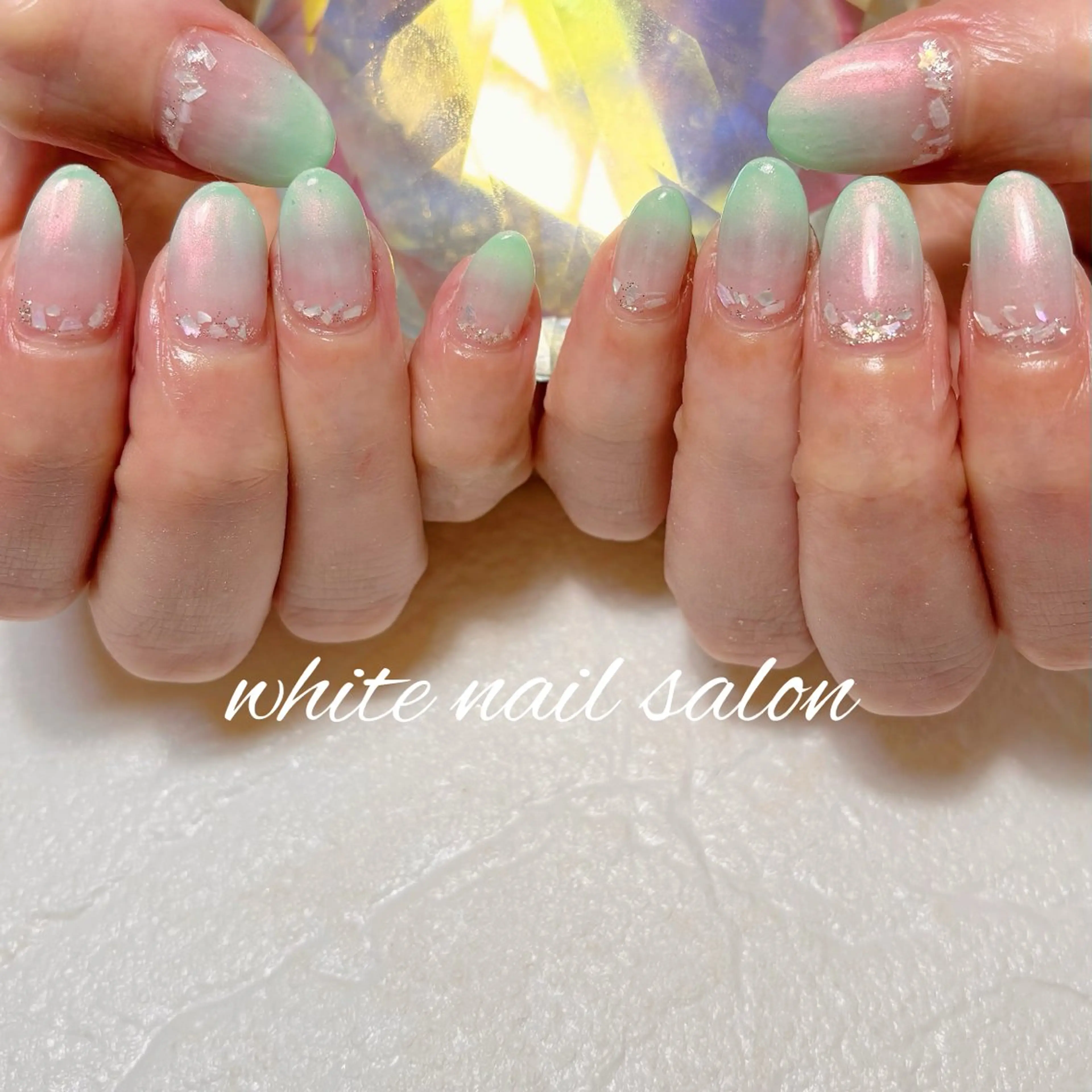 ネイル フットネイル ラメ(グリッター) ハンドネイル white nail salonのネイルデザイン