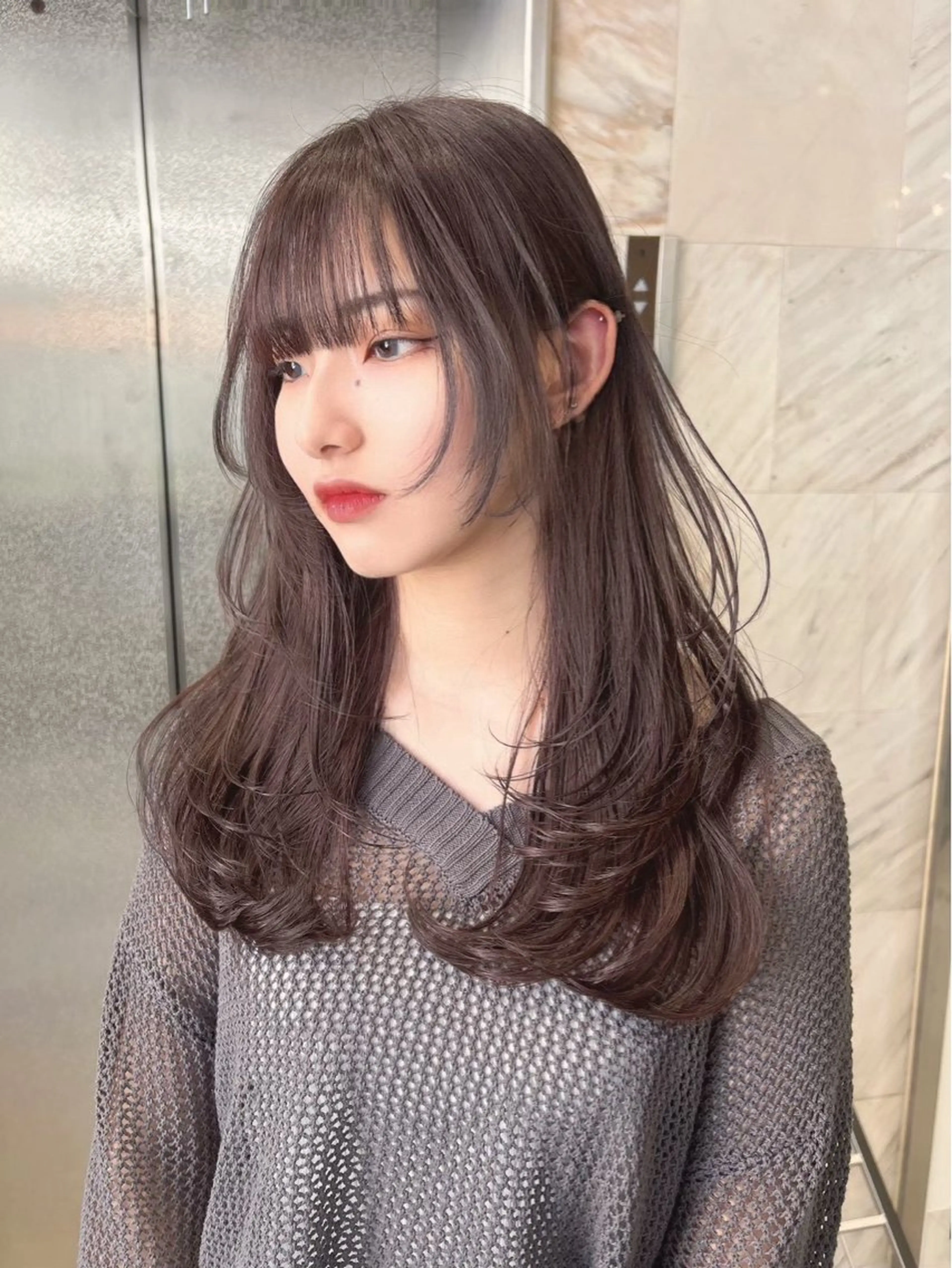 ロング 韓国風ヘア ロング 似合わせカット votan lilleyのヘアスタイル