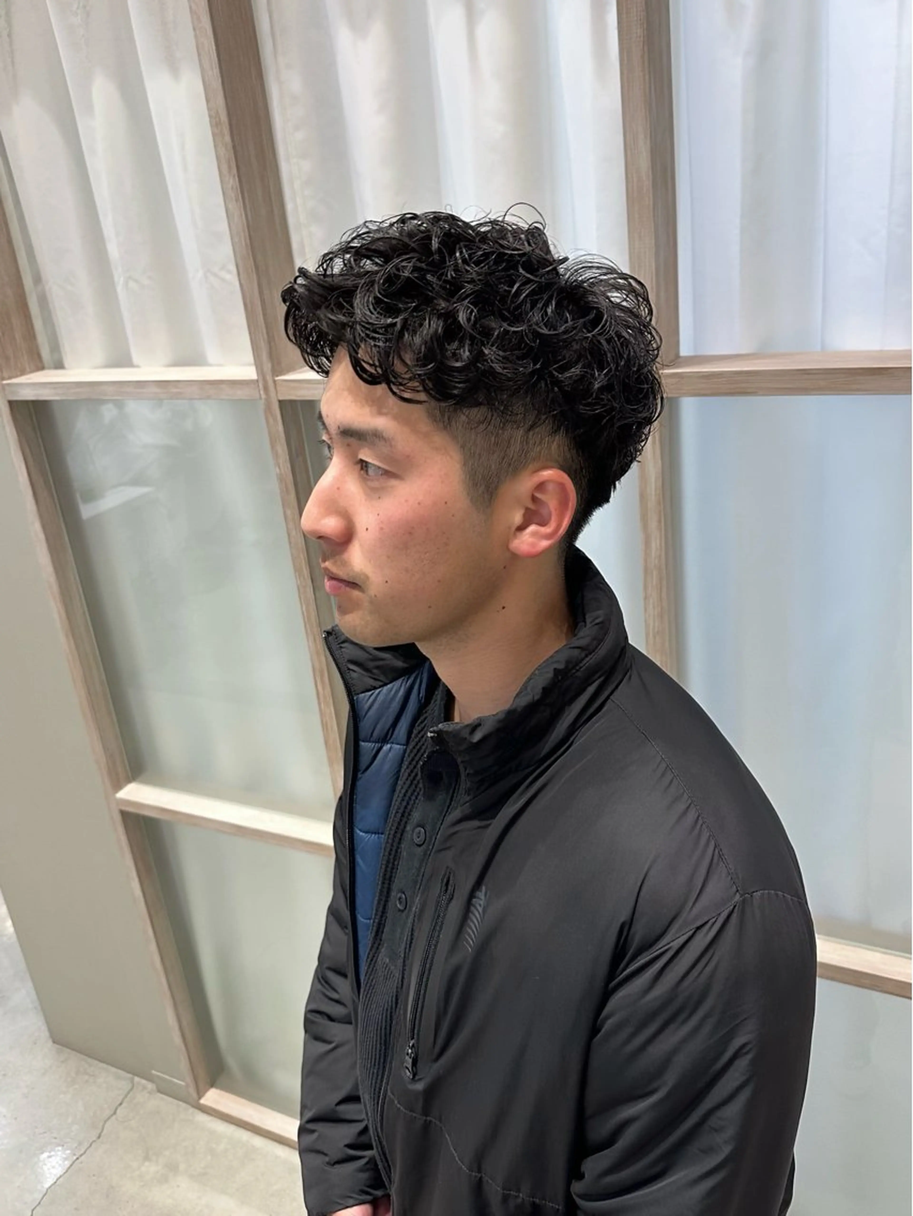 パーマ メンズ メンズパーマ メンズベリーショート カット パーマ N,SOL / 岩上 新大のヘアスタイル