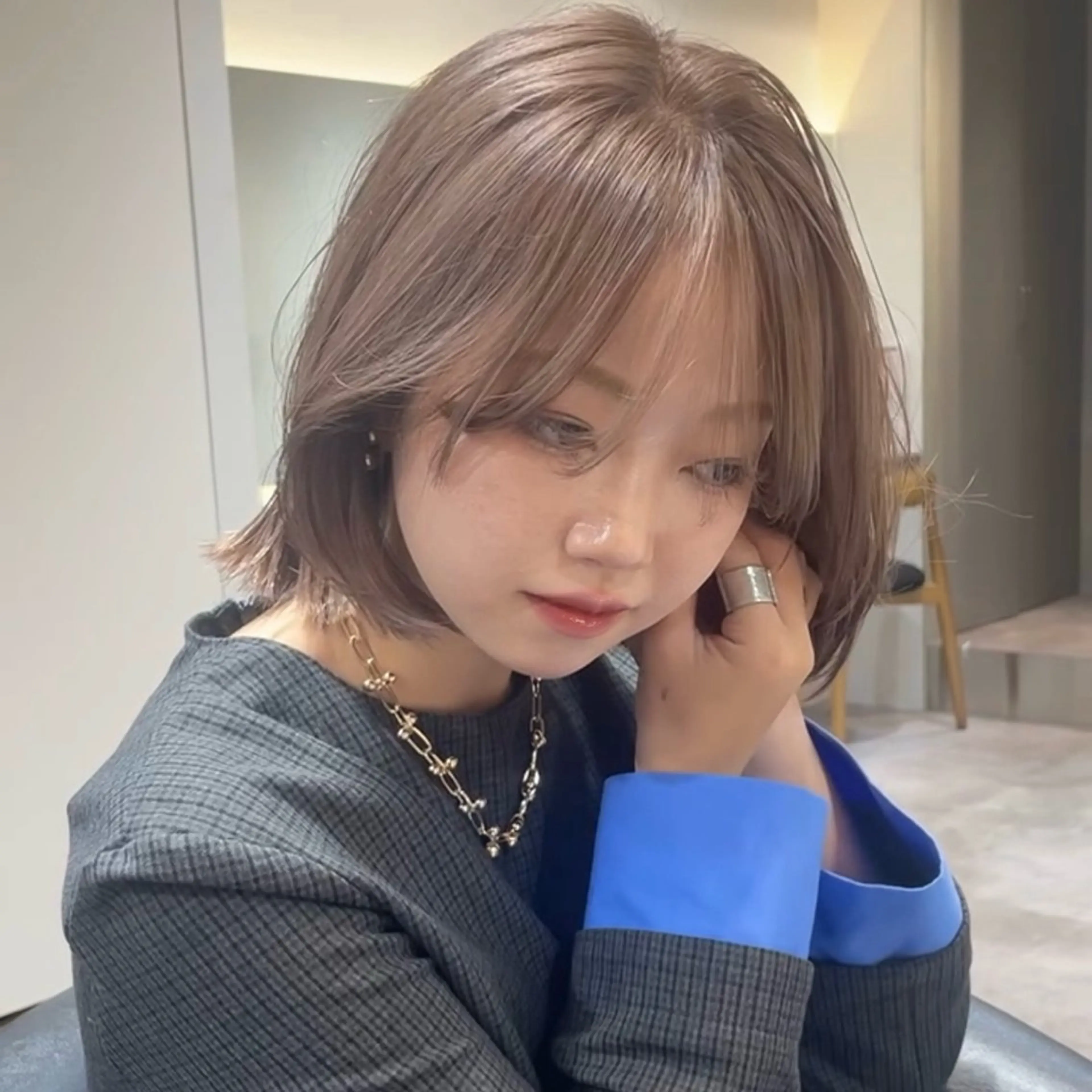 ミディアム カラー ブリーチ ケアブリーチ レイヤー/ブリーチ ♥️【木坂 桃歌】のヘアスタイル