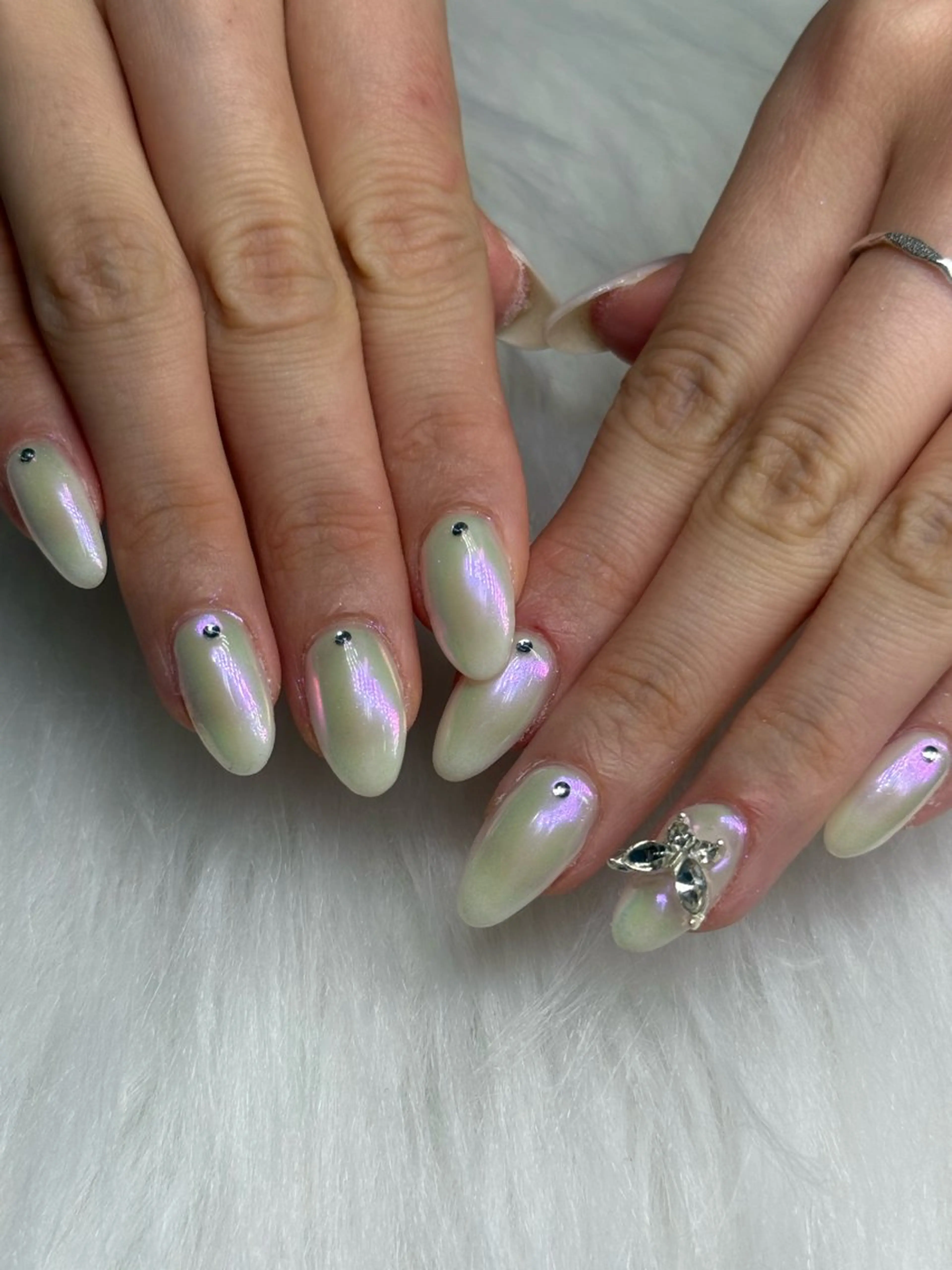 ネイル ミラーネイル ハンドネイル hazuki ☽ 4月予約受付中✨のネイルデザイン