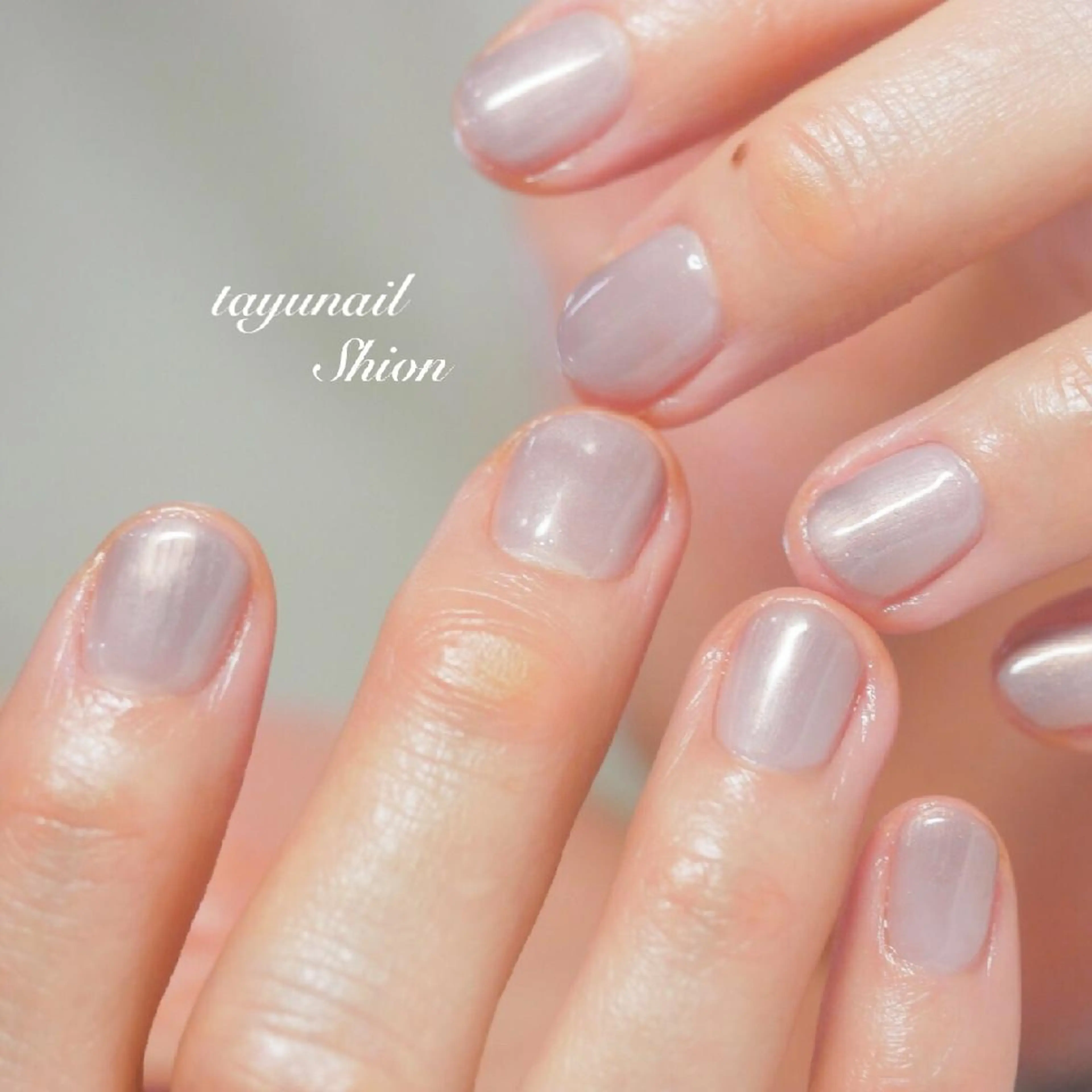 ネイル ブルー ジェルネイル ワンカラーネイル パラジェル ショートネイル ネイルサロン・ネイルスクール　たゆnail所属・ネイルサロン 【たゆnail】のネイルデザイン