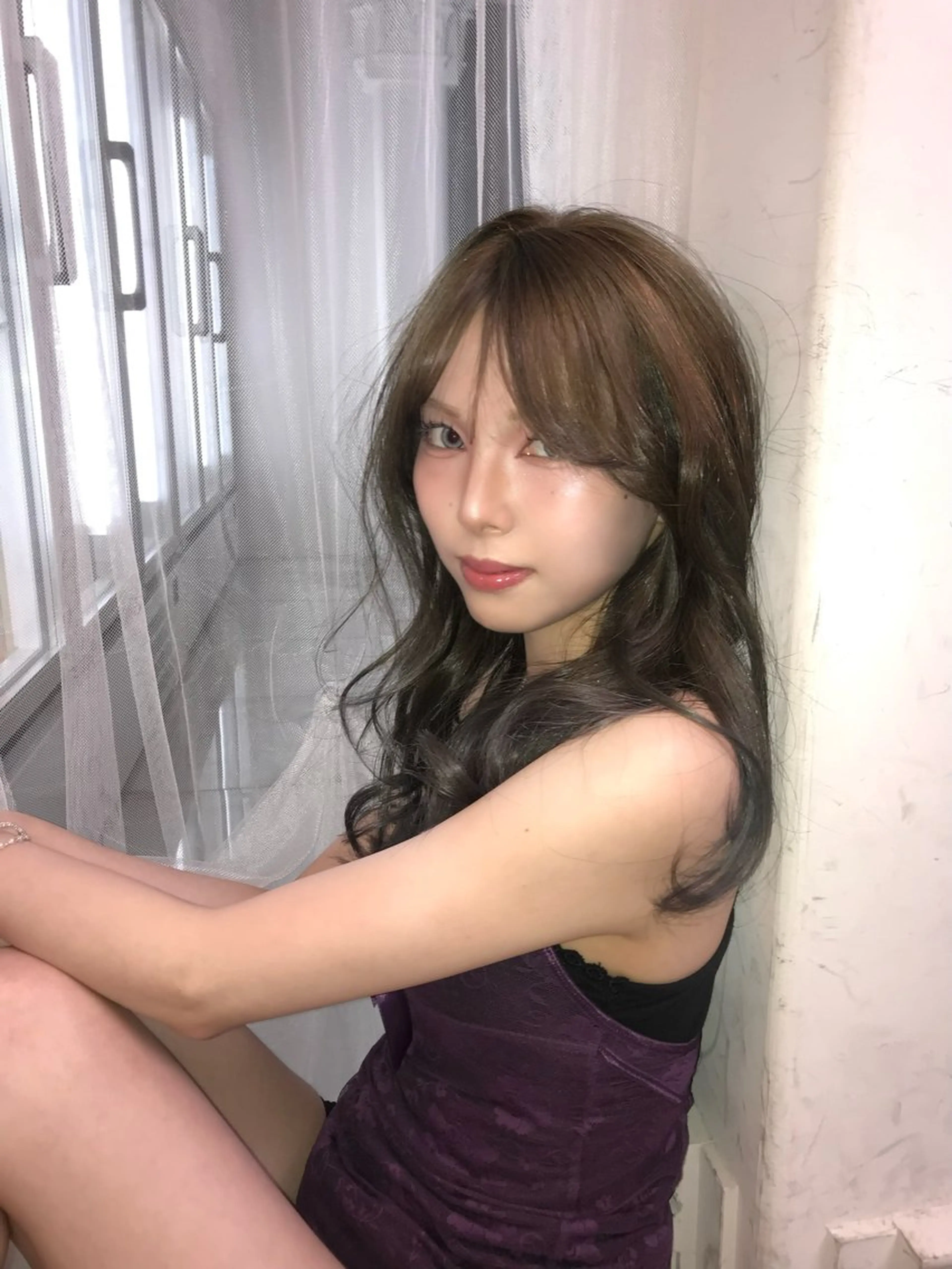 ロング カラー ヘアカラー トリートメント ヘッドスパ ヘアセット HARUNA/原宿/ デザイン/カットのヘアスタイル