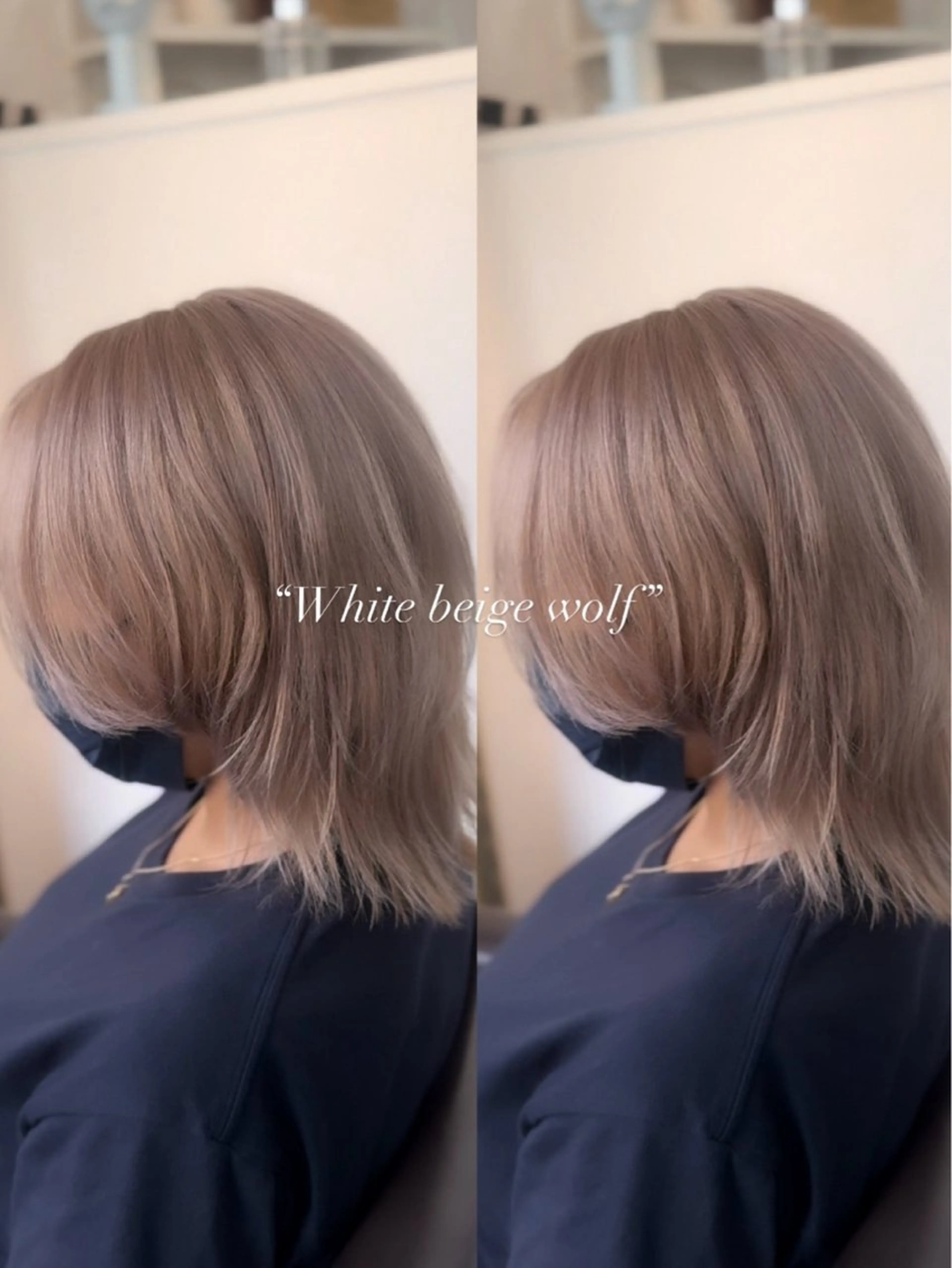 セミロング カラー ベージュカラー ハイトーンカラー ピンクカラー ホワイトベージュ ヘアカラー 👑カラーリスト👑 /石塚恒太郎のヘアスタイル