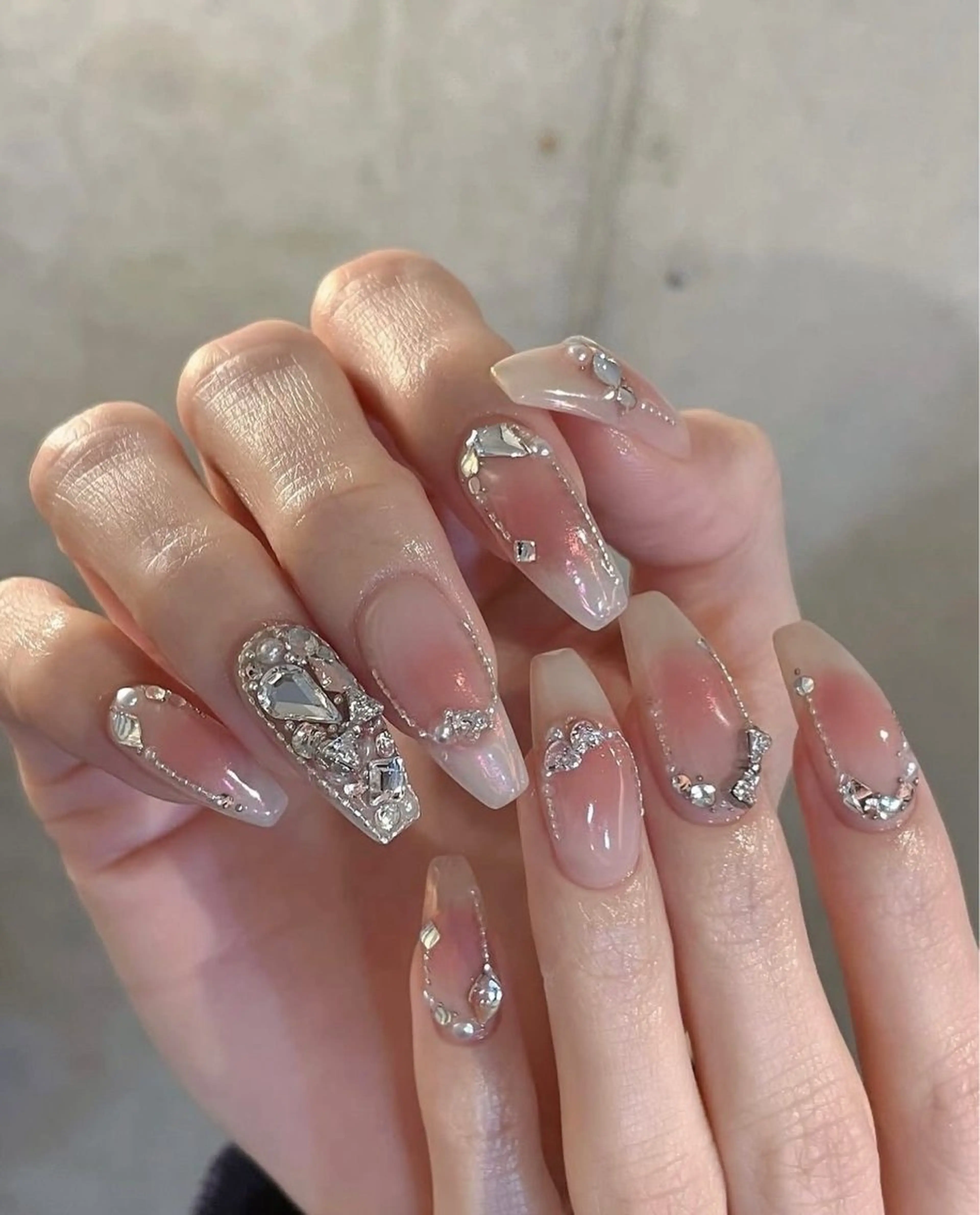 ネイル アートネイル オーロラネイル ブルー チークネイル フットネイル ハンドネイル NICY NAIL 池袋のネイルデザイン