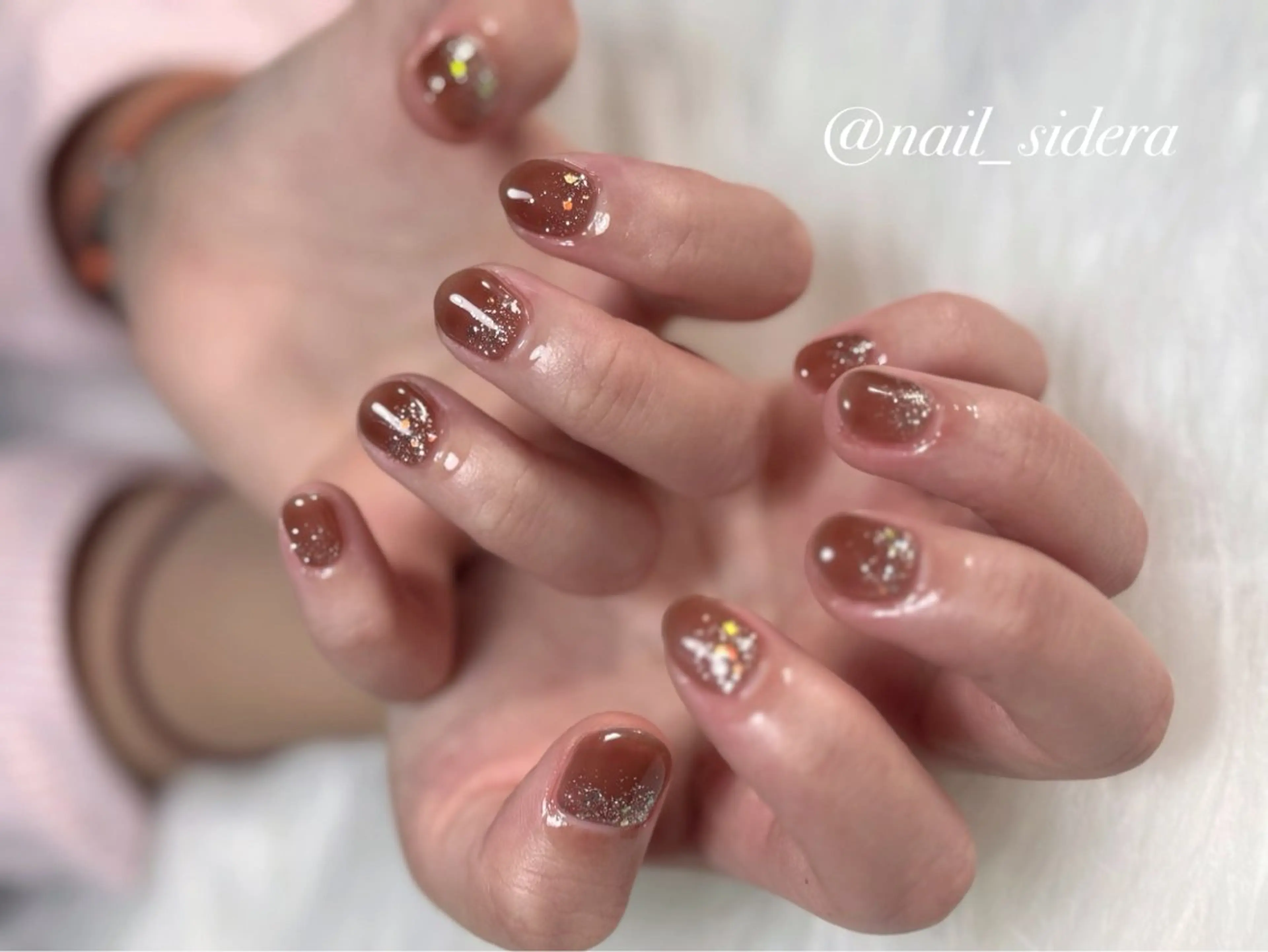 ネイル ラメ(グリッター) nail sideraのネイルデザイン