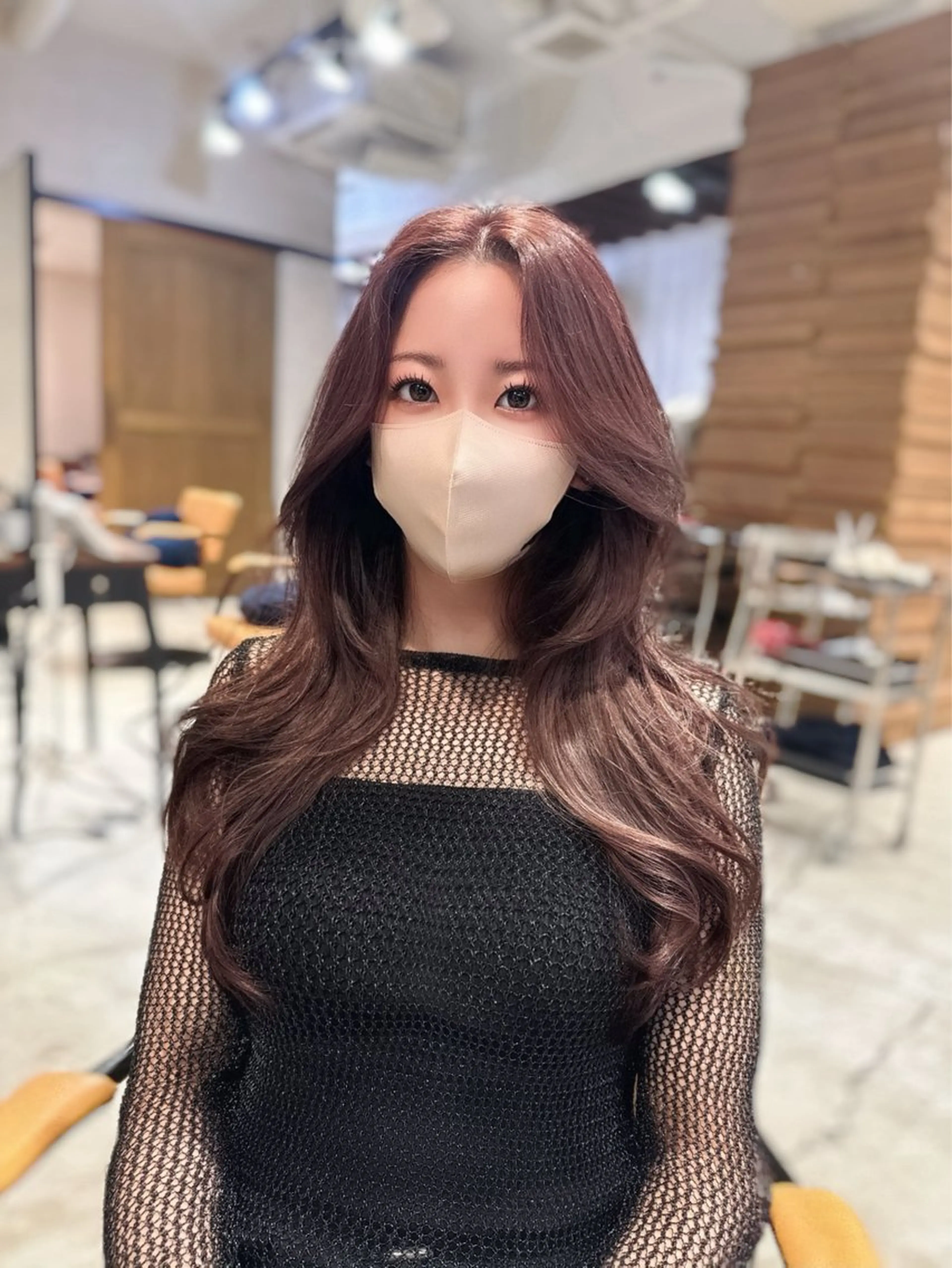 ロング のり🐼顔まわり/ 韓国/レイヤーカットのヘアスタイル