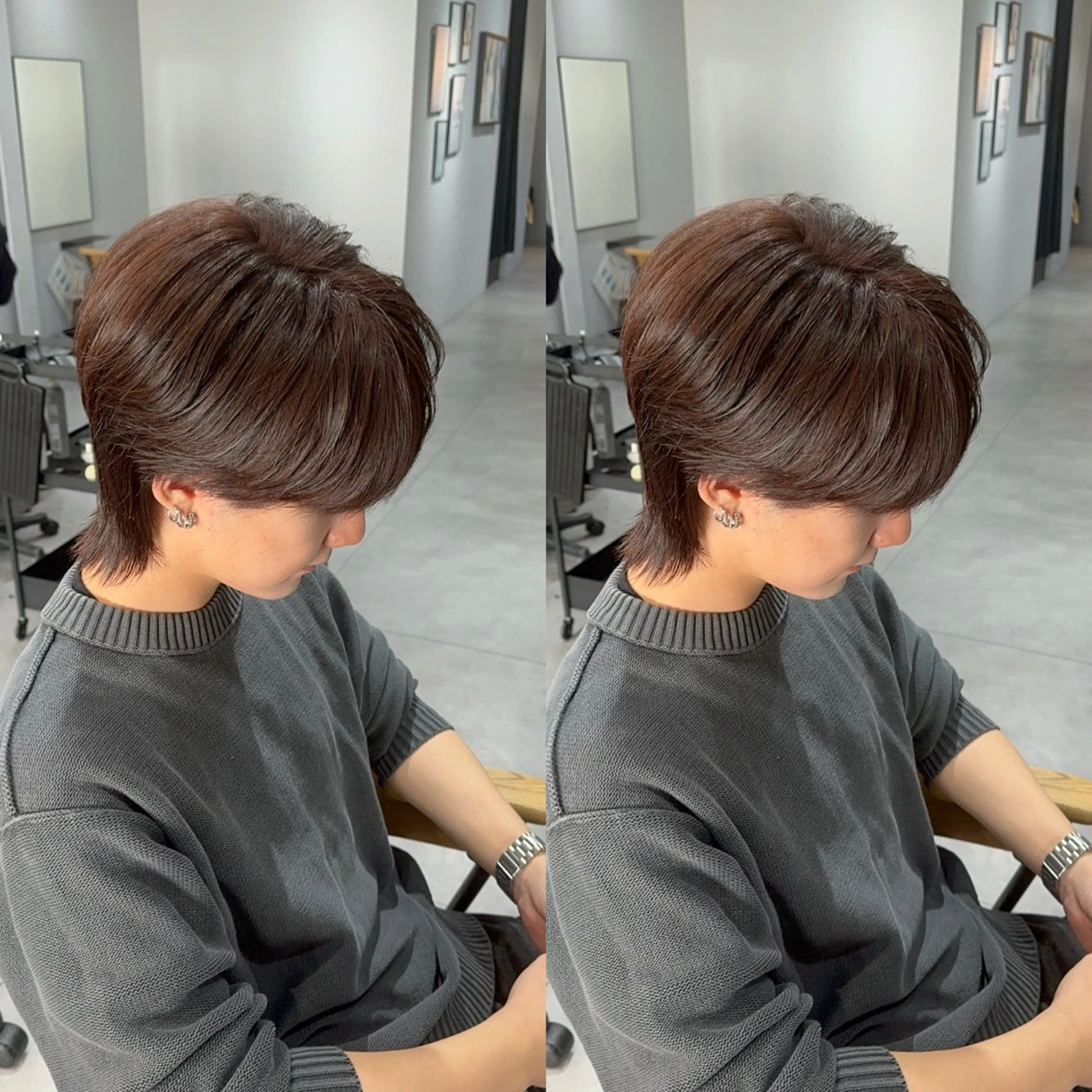 カラー メンズ カット パーマ センターパート /植田のヘアスタイル