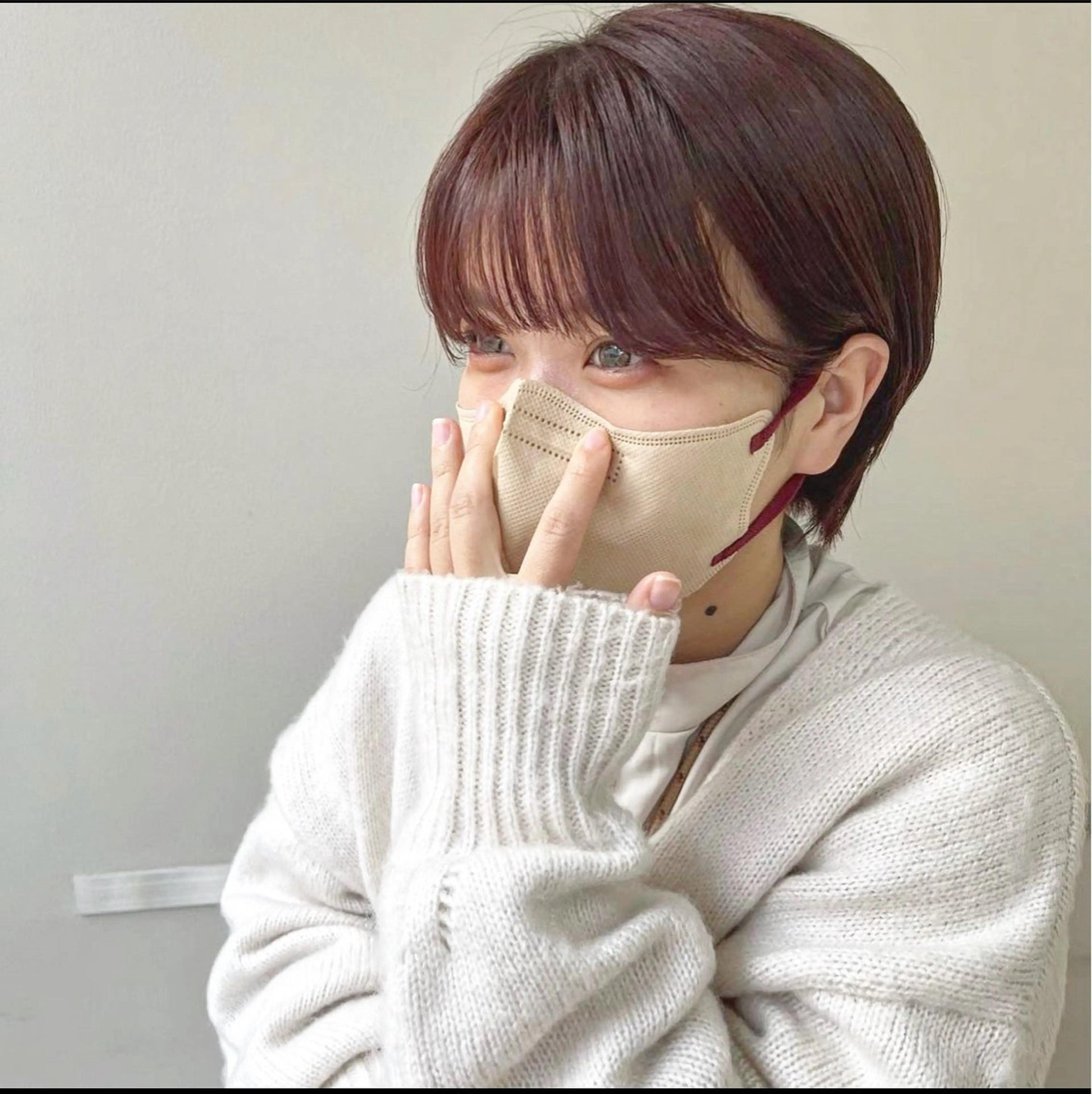 ショート カラー ヘアアレンジ 似合わせ＋韓国カット ニシヤマ　マイのヘアスタイル