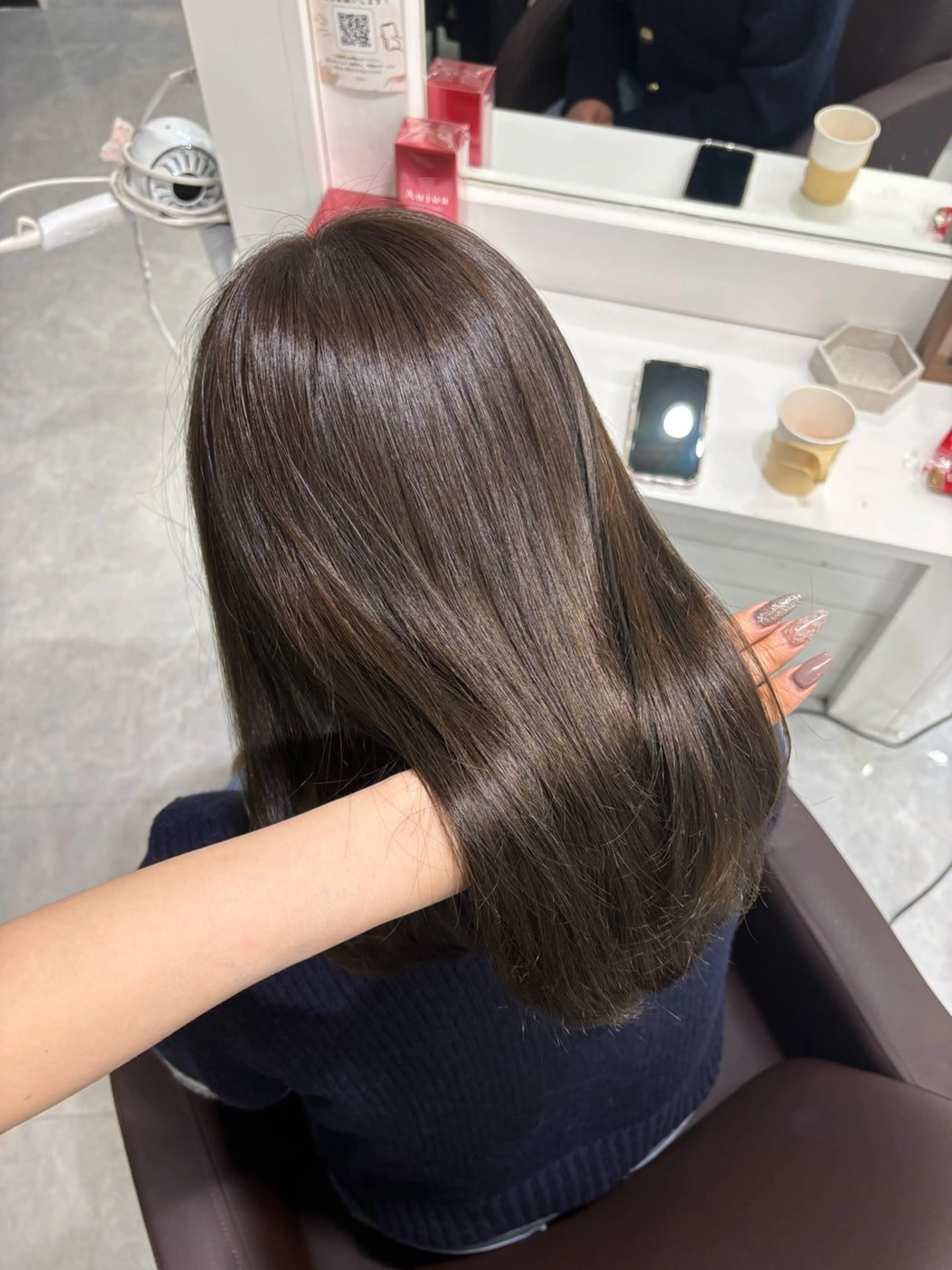 ミディアム カット ヘアカラー トリートメント あい❤︎ /髪質改善/韓国巻きのヘアスタイル