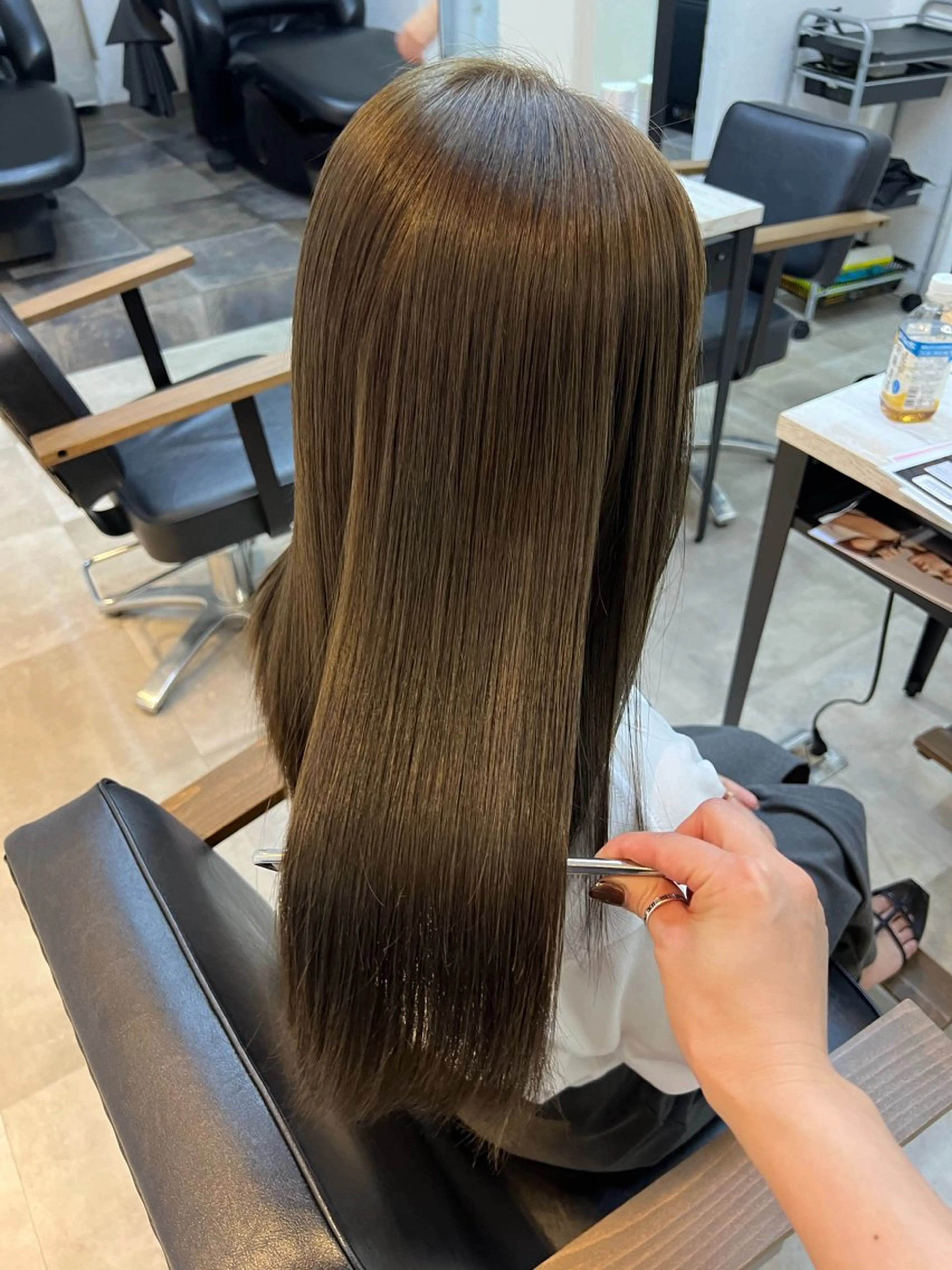 セミロング カラー 🥀韓国ヘア🥀 宮津真菜のヘアスタイル