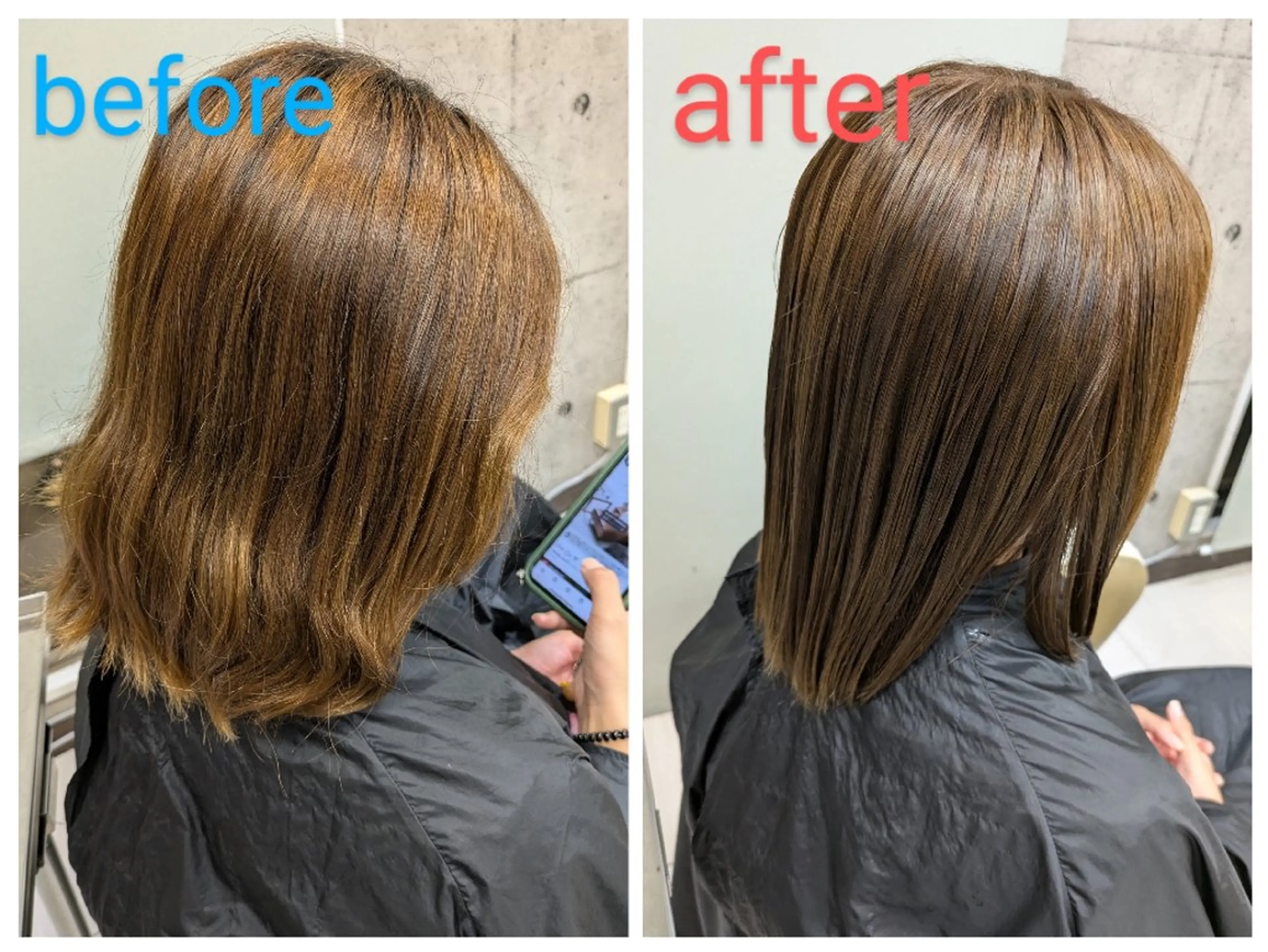 ミディアム 小林 凜のヘアスタイル